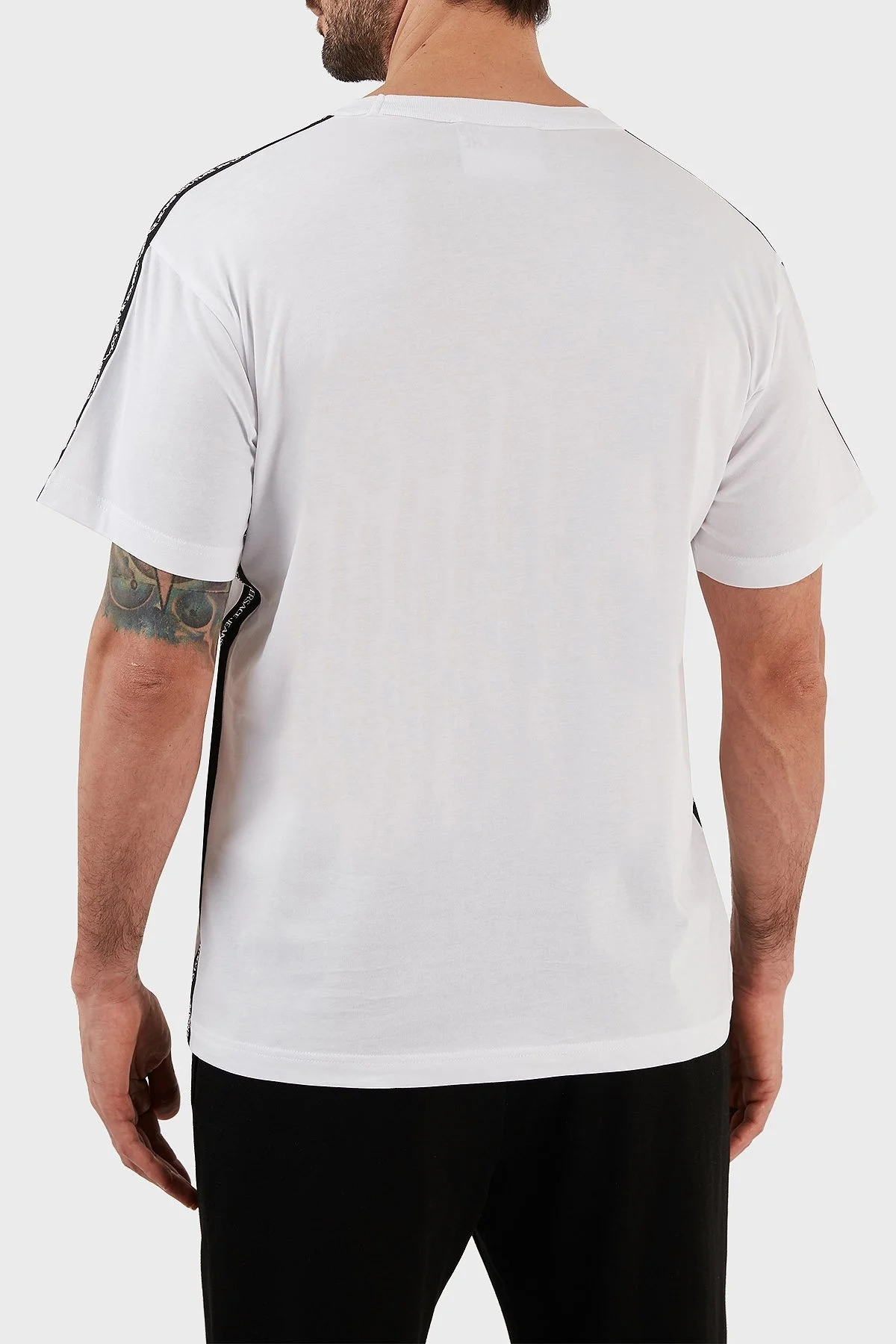 Versace % 100 Pamuk Regular Fit Bisiklet Yaka Erkek T Shirt 73GAH6R4 J0001 003 BEYAZ - 6