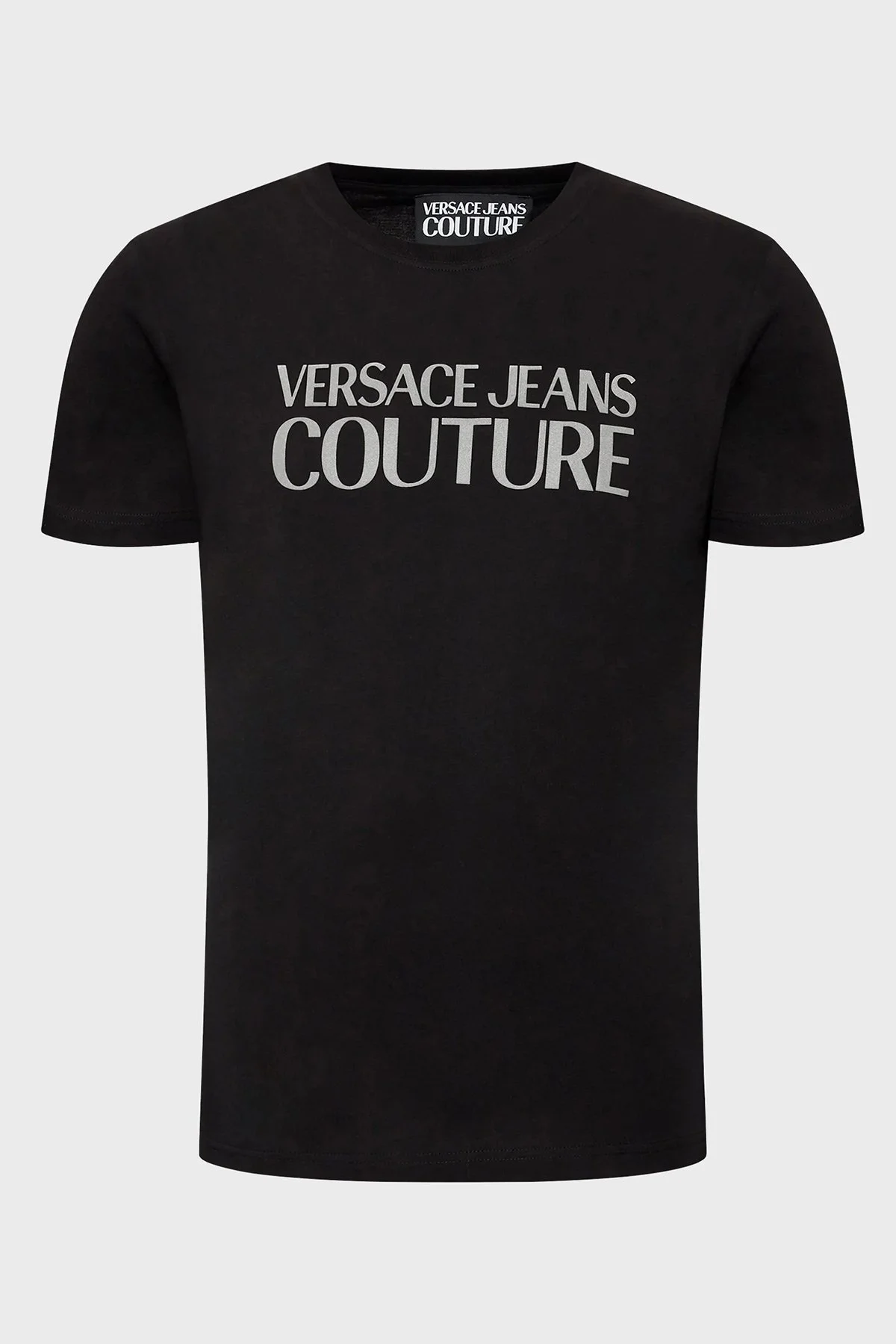 Versace % 100 Pamuk Regular Fit Bisiklet Yaka Erkek T Shirt 73GAHT01 CJ00T C89 SİYAH - 4