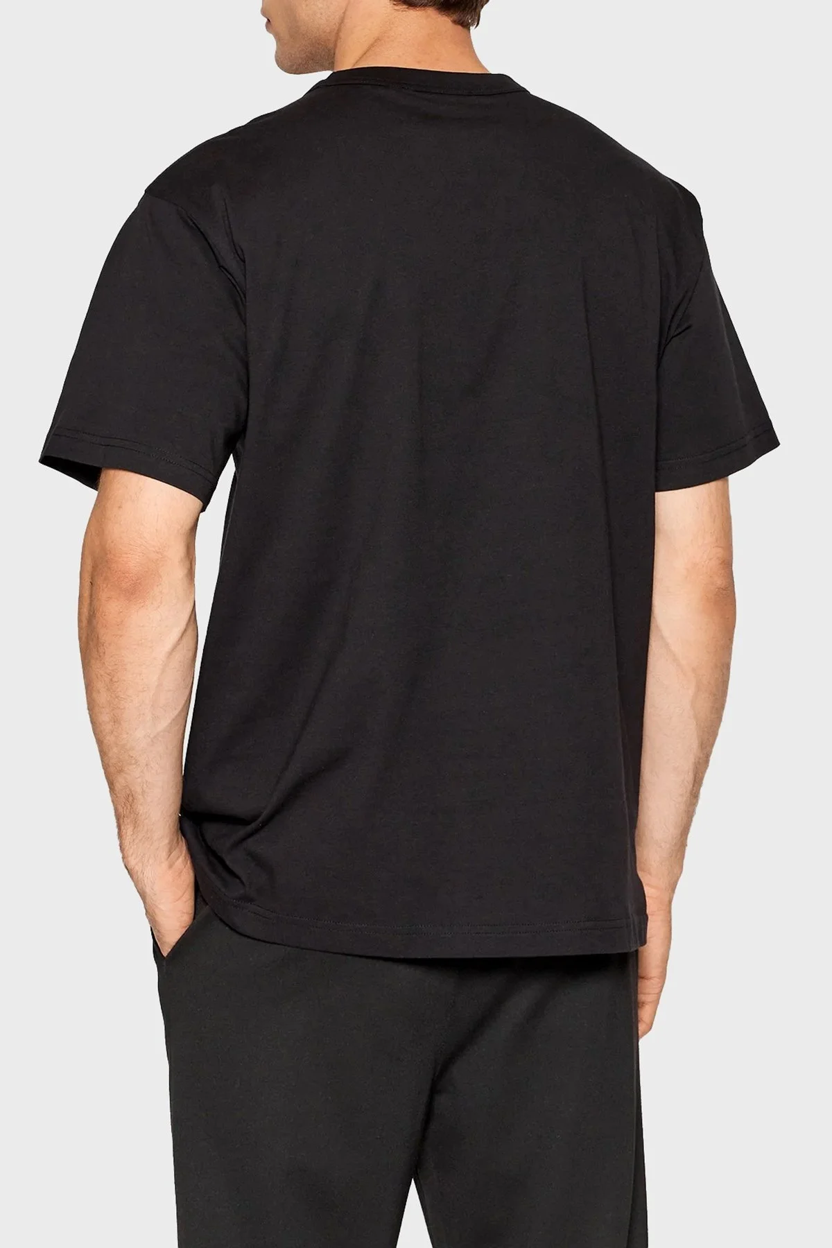 Versace % 100 Pamuk Regular Fit Bisiklet Yaka Erkek T Shirt 73GAHT05 CJ00T G89 SİYAH - 3