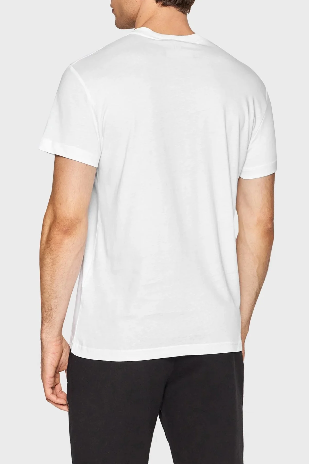 Versace % 100 Pamuk Regular Fit Bisiklet Yaka Erkek T Shirt 73GAHT27 CJ00T G03 BEYAZ - 4