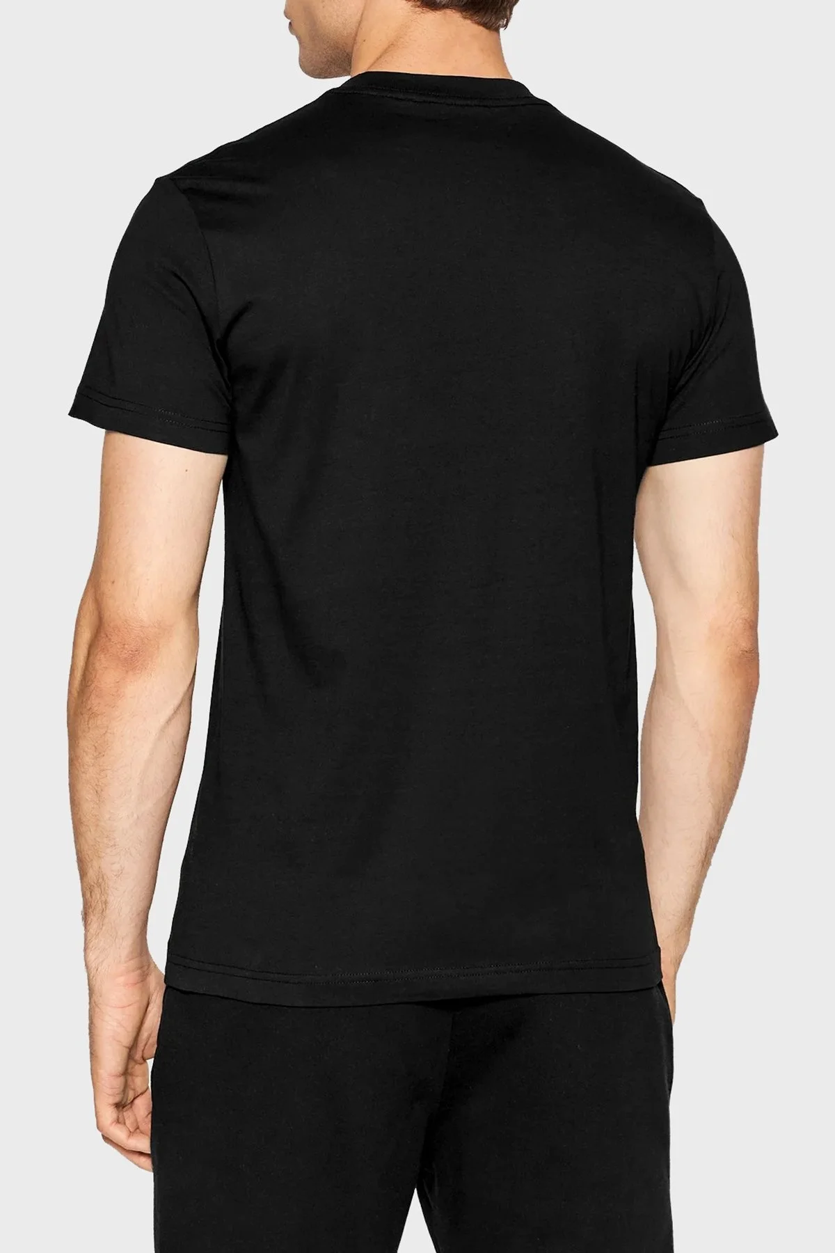 Versace % 100 Pamuk Regular Fit Bisiklet Yaka Erkek T Shirt 73GAHT27 CJ00T G89 SİYAH - 3