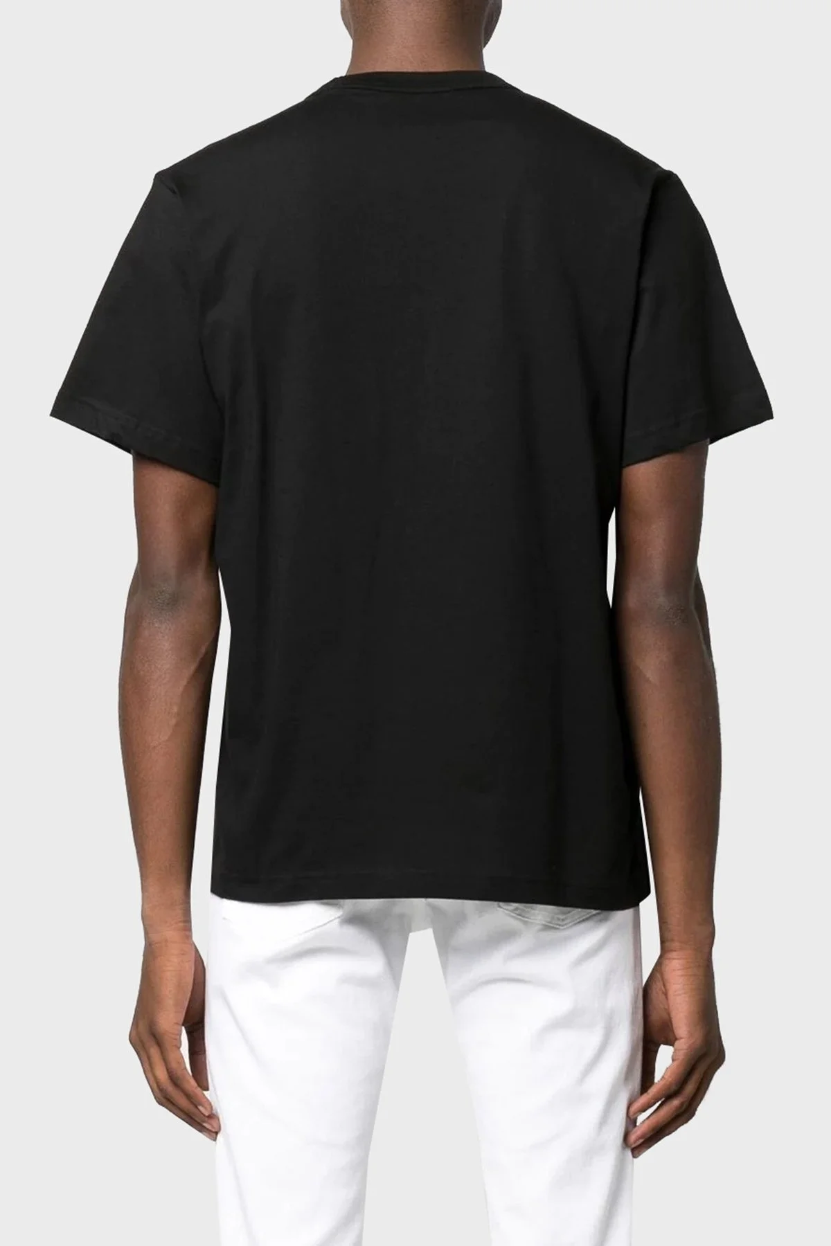 Versace % 100 Pamuk Regular Fit Bisiklet Yaka Erkek T Shirt 73GAHT28 CJ00T 899 SİYAH - 3