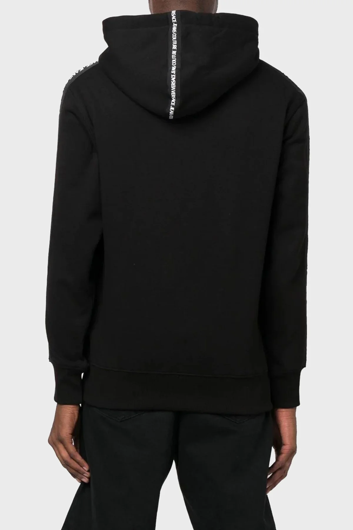 Versace % 100 Pamuk Regular Fit Kapüşonlu Erkek Sweat 73GAI3H4 F0002 899 SİYAH - 3