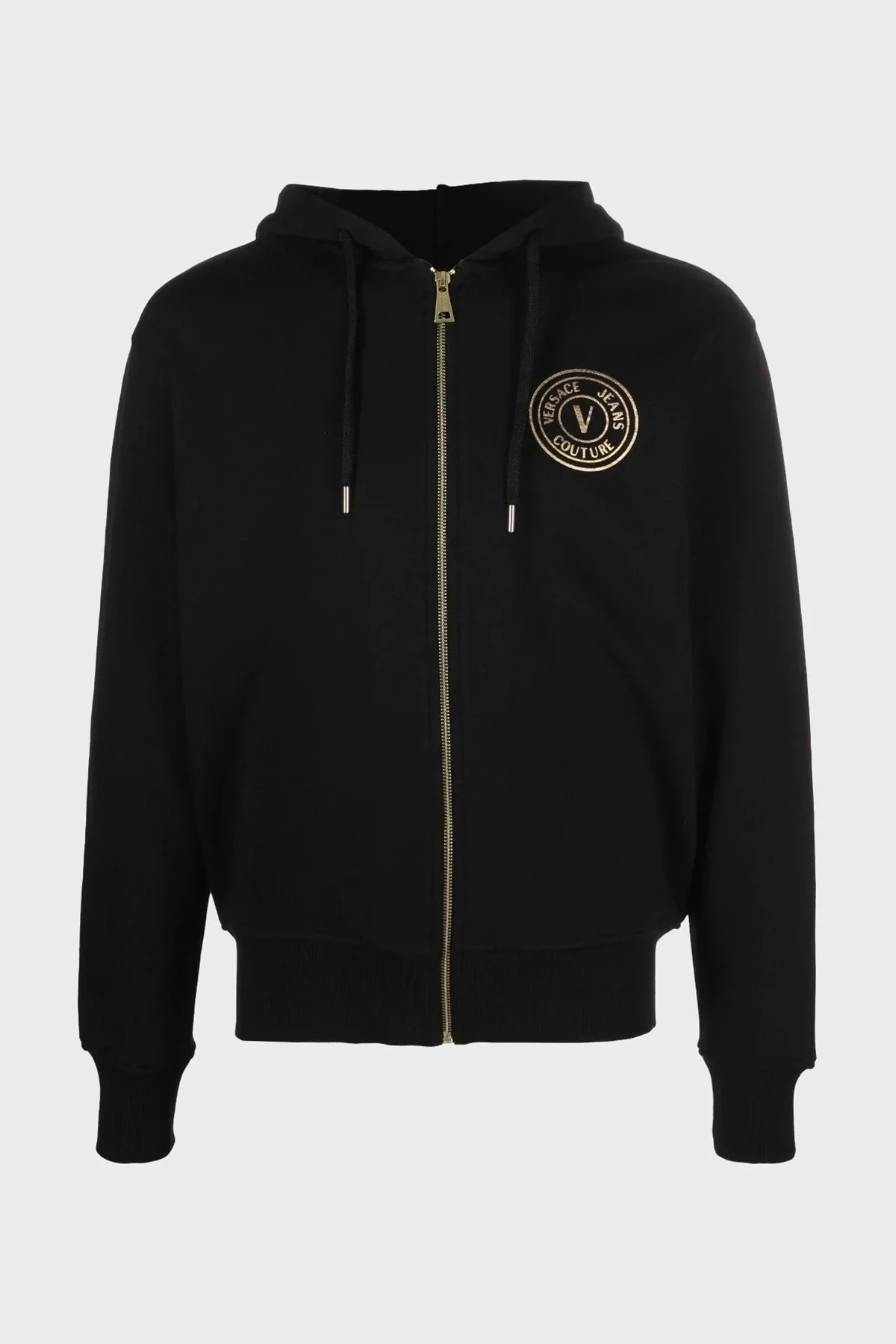 Versace % 100 Pamuk Regular Fit Kapüşonlu Erkek Sweat 73GAIT06 CF00T G89 SİYAH - 5