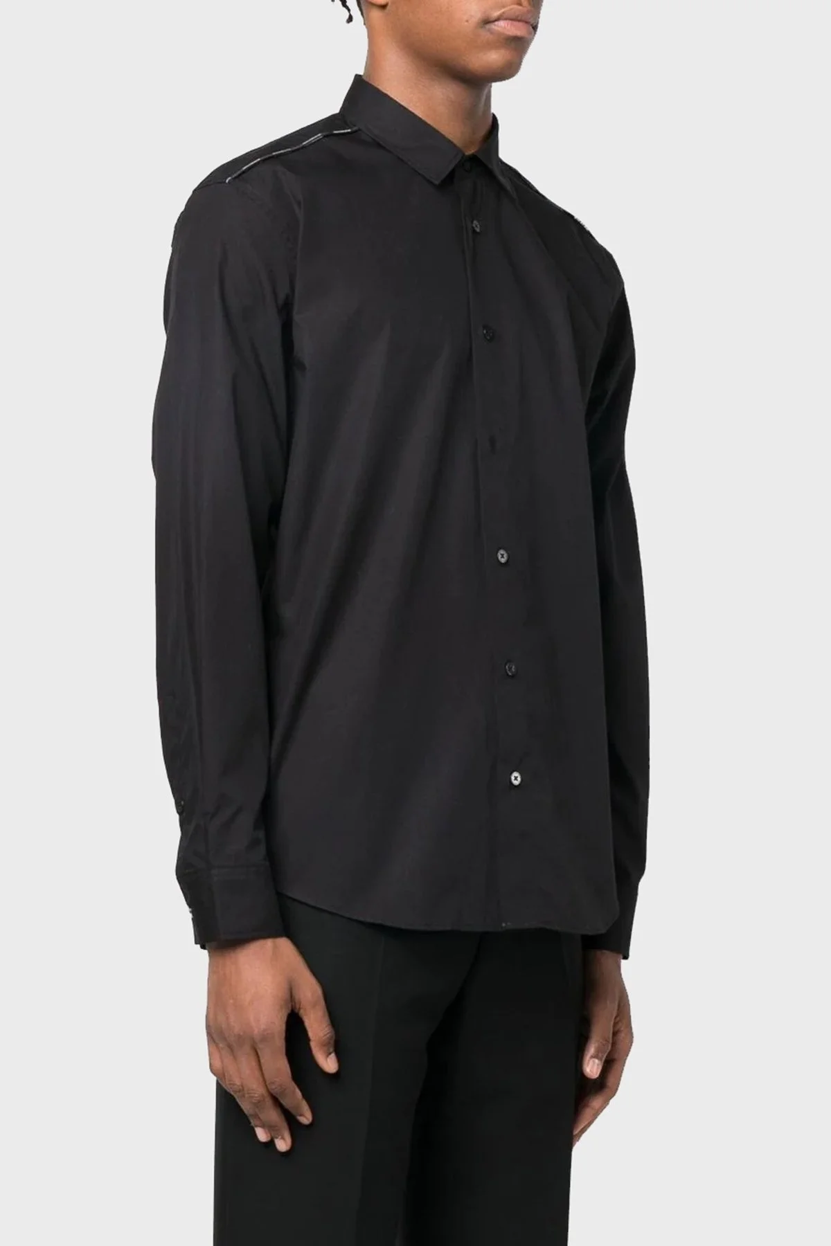 Versace % 100 Pamuk Relaxed Fit Uzun Kollu Erkek Gömlek 73GAL2R4 CN002 899 SİYAH - 1