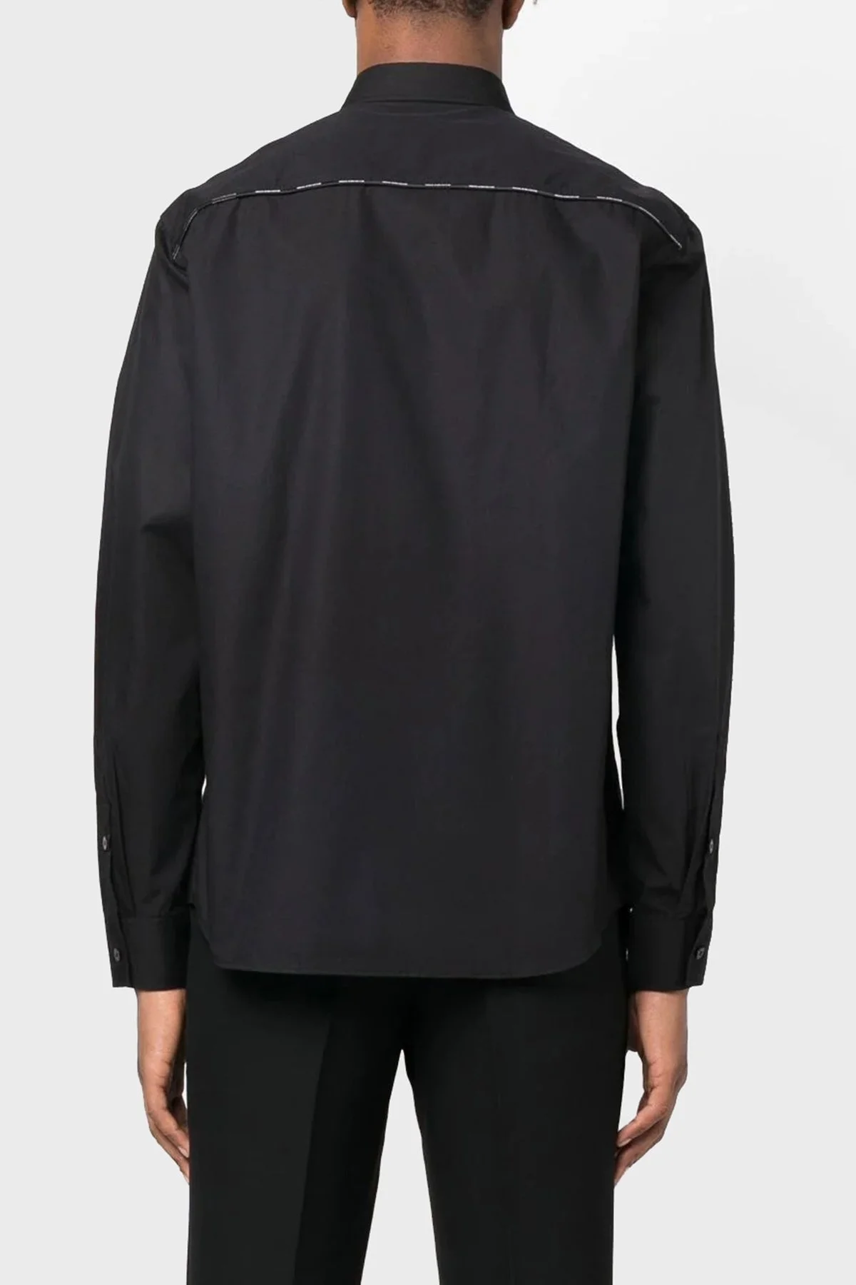 Versace % 100 Pamuk Relaxed Fit Uzun Kollu Erkek Gömlek 73GAL2R4 CN002 899 SİYAH - 3