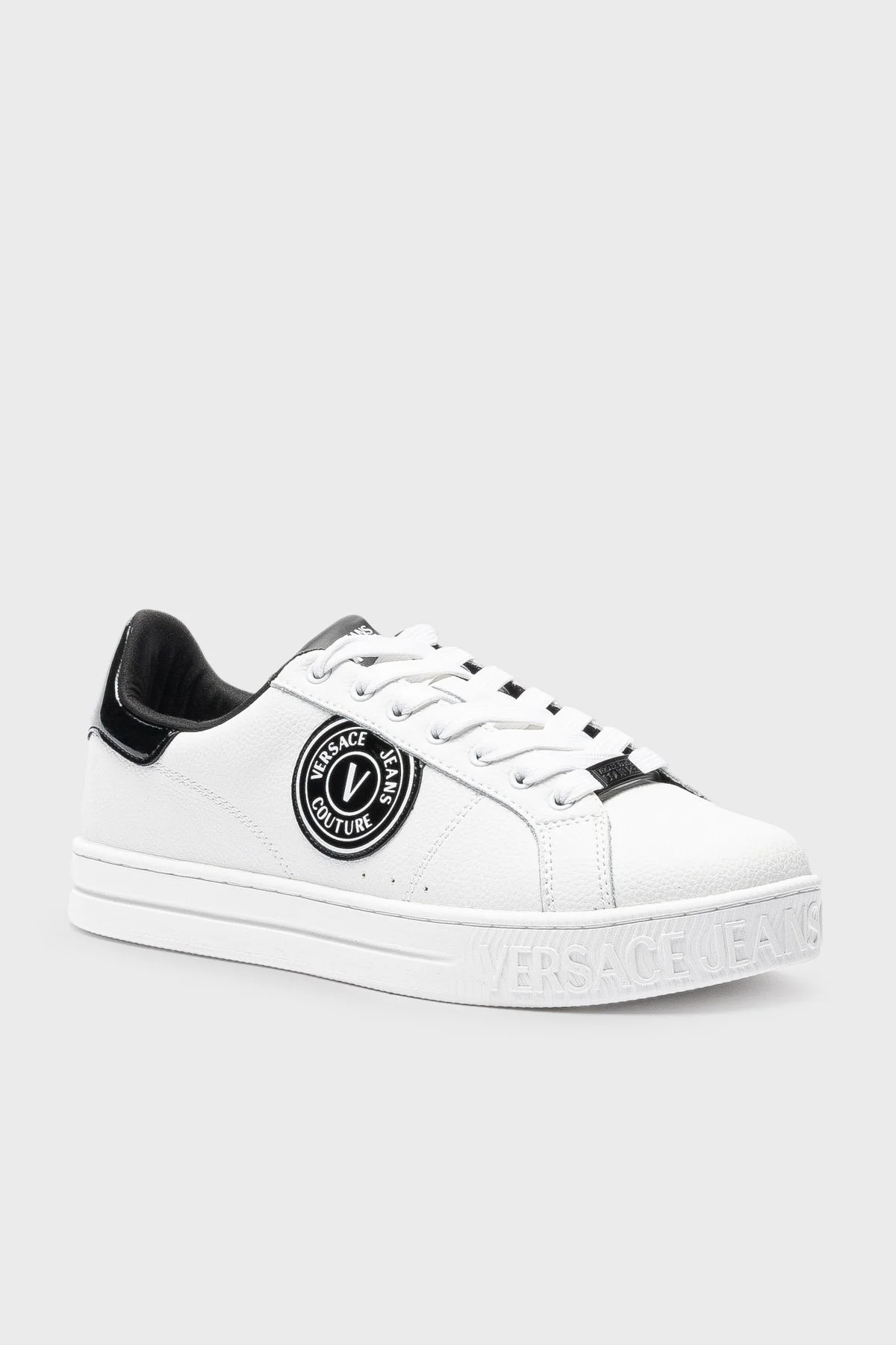 Versace Deri Sneaker Erkek Ayakkabı 74YA3SK1 ZP258 L02 BEYAZ - 2