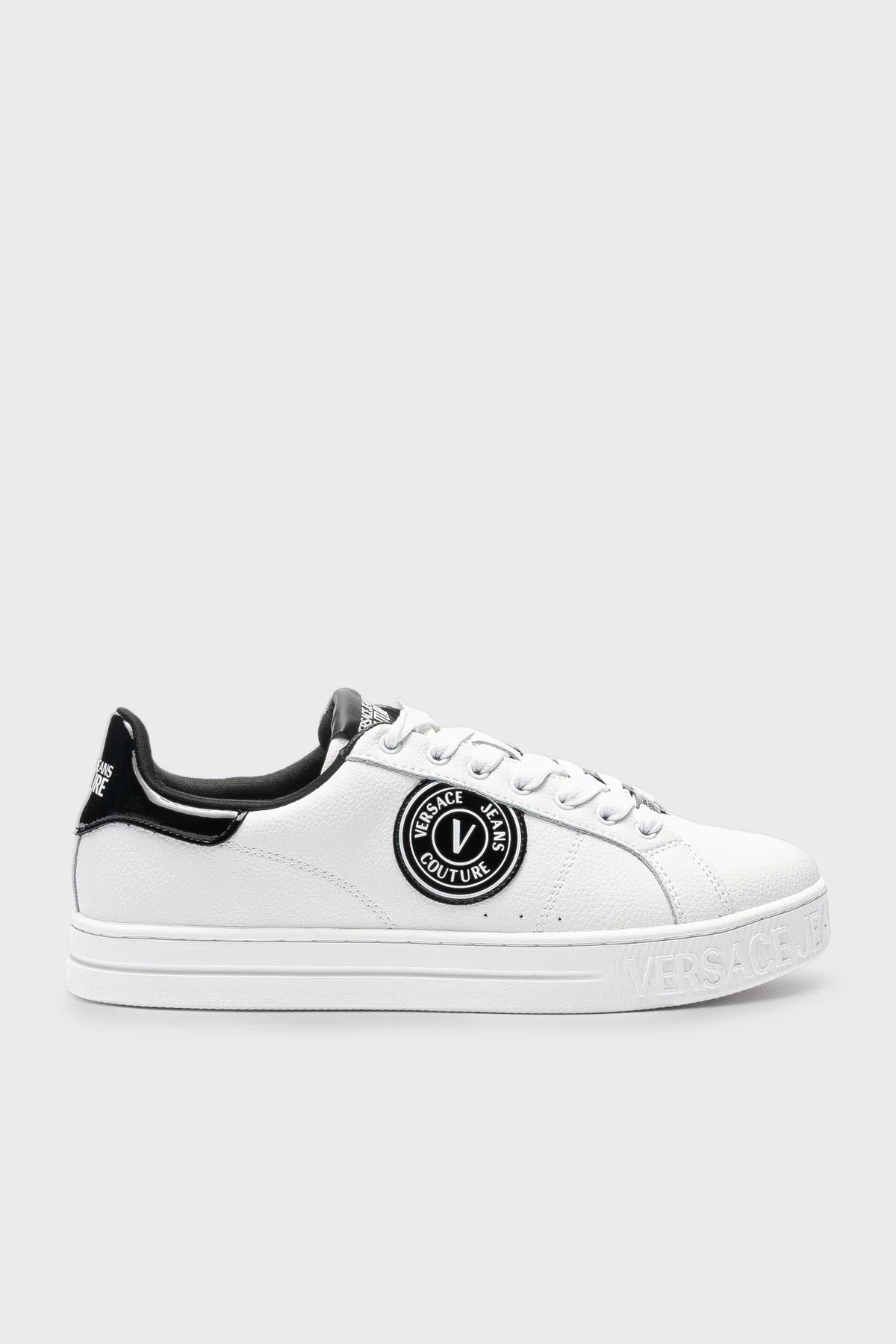 Versace Deri Sneaker Erkek Ayakkabı 74YA3SK1 ZP258 L02 BEYAZ - 1