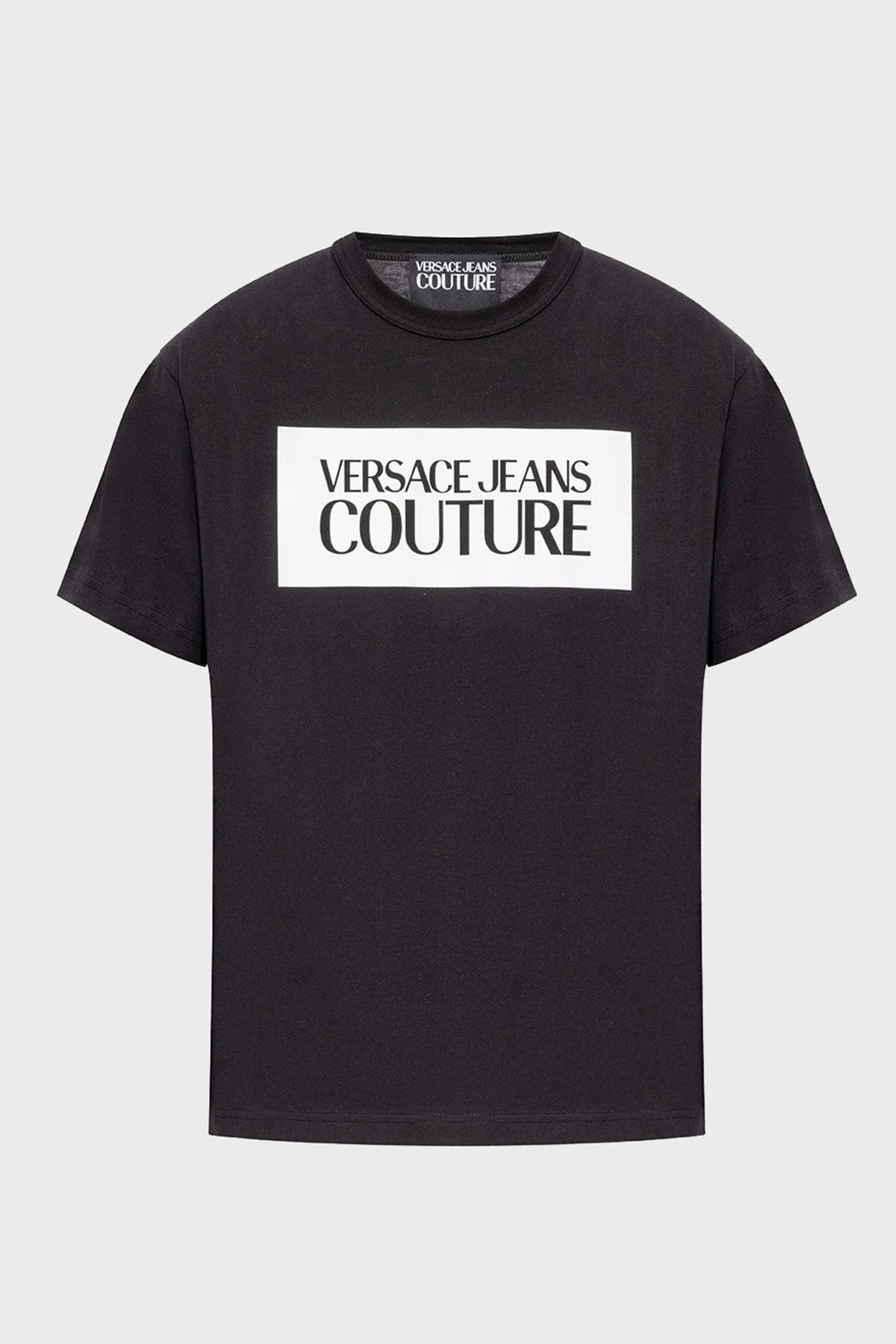 Versace Jeans Couture % 100 Pamuk Logo Baskılı Bisiklet Yaka Regular Fit Erkek T Shirt 74GAHF07 CJ03F 899 SİYAH - 5