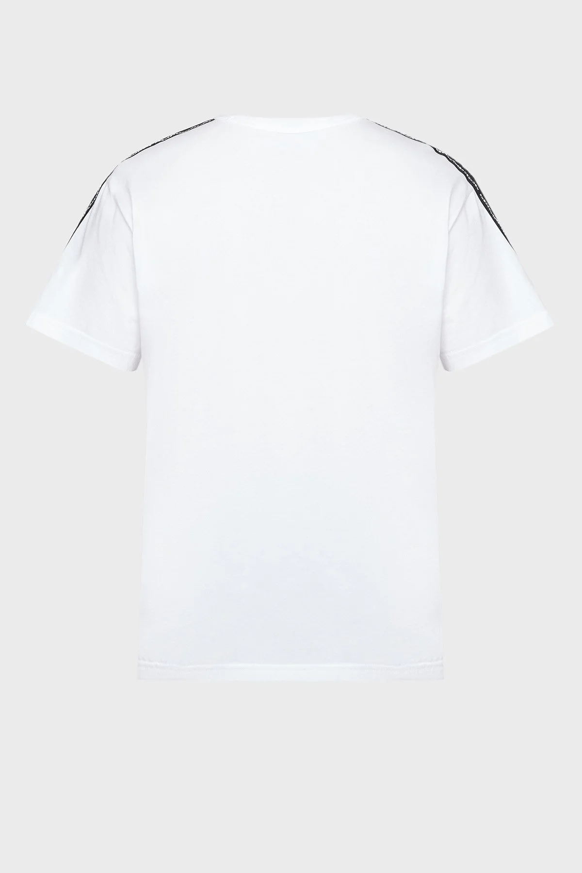 Versace Jeans Couture % 100 Pamuk Logo Şerit Detaylı Bisiklet Yaka Regular Fit Erkek T Shirt 74GAHY03 CJ00Y 003 BEYAZ - 5