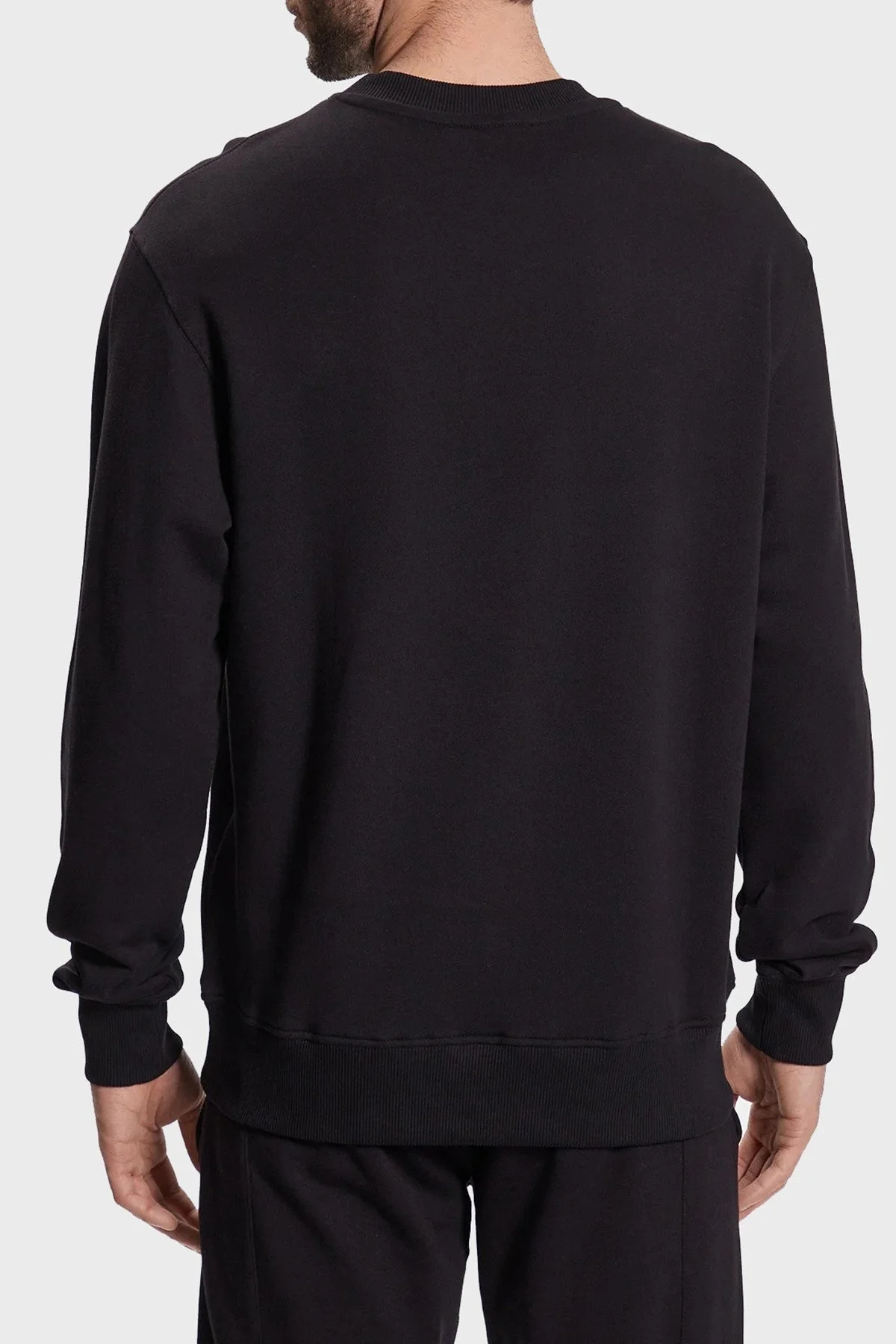 Versace Jeans Couture % 100 Pamuk Logolu Bisiklet Yaka Regular Fit Erkek Sweat 74GAIT07 CF01T G89 SİYAH - 2