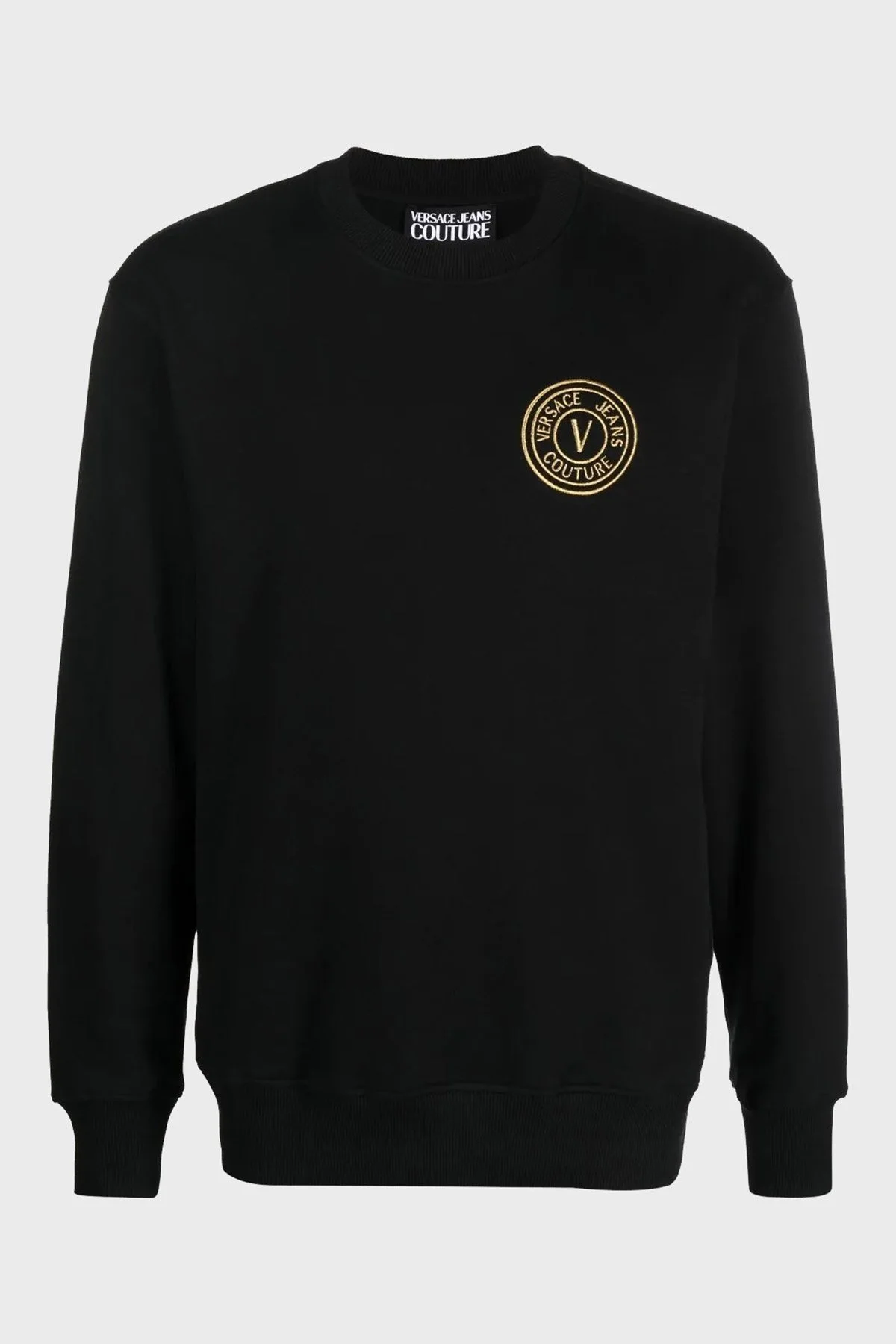 Versace Jeans Couture % 100 Pamuk Logolu Bisiklet Yaka Regular Fit Erkek Sweat 74GAIT07 CF01T G89 SİYAH - 4