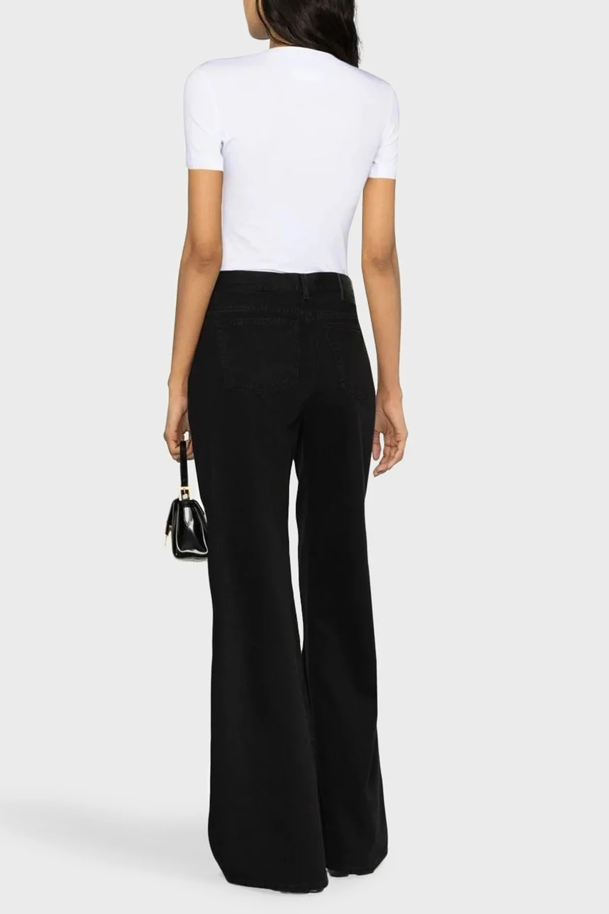 Versace Jeans Couture % 100 Pamuk Logolu Regular Fit Bayan T Shirt 74HAHT01 CJ03T G03 BEYAZ - 2