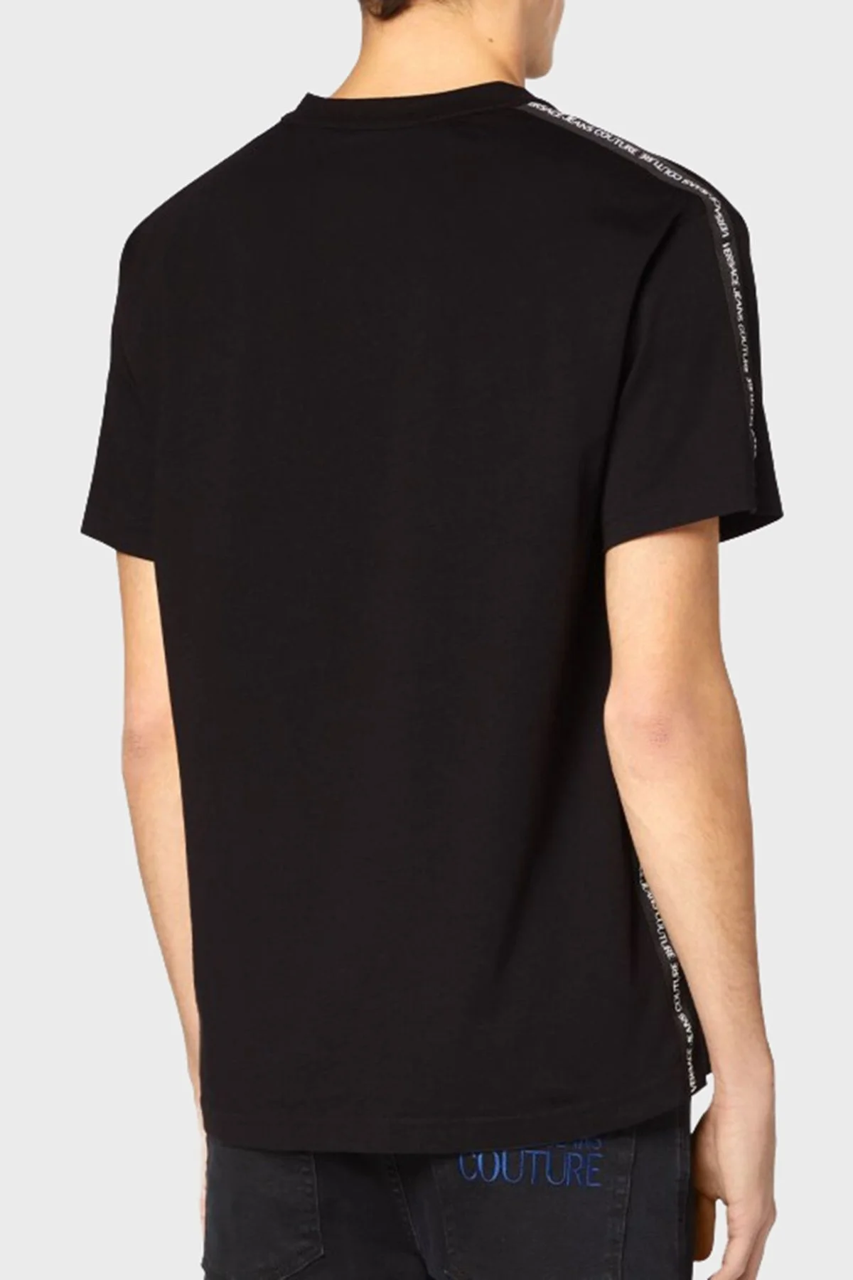 Versace Jeans Couture % 100 Pamuk Regular Fit Bisiklet Yaka Erkek T Shirt 73GAH6R4 J0001 899 SİYAH - 2