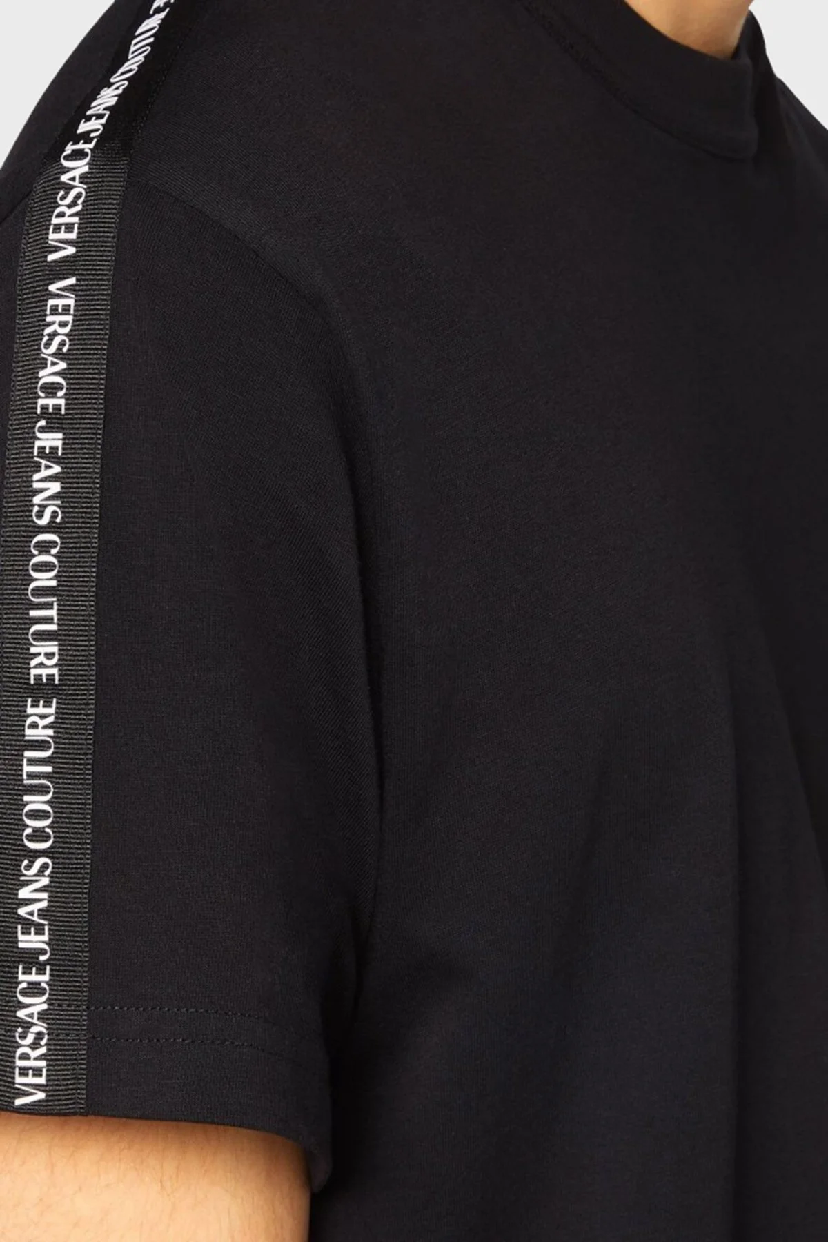 Versace Jeans Couture % 100 Pamuk Regular Fit Bisiklet Yaka Erkek T Shirt 73GAH6R4 J0001 899 SİYAH - 3