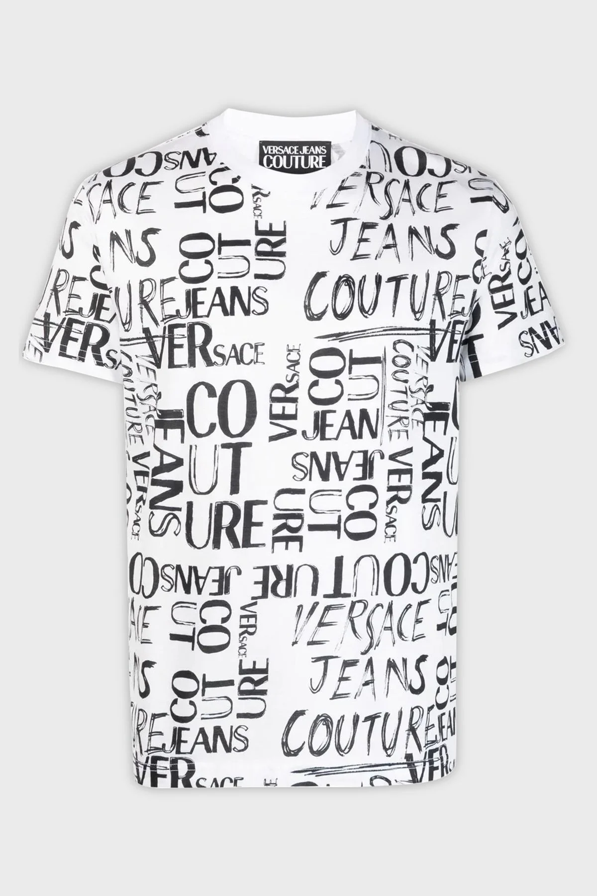 Versace Jeans Couture % 100 Pamuk Regular Fit Bisiklet Yaka Erkek T Shirt 74GAH6S2 JS167 003 BEYAZ - 5