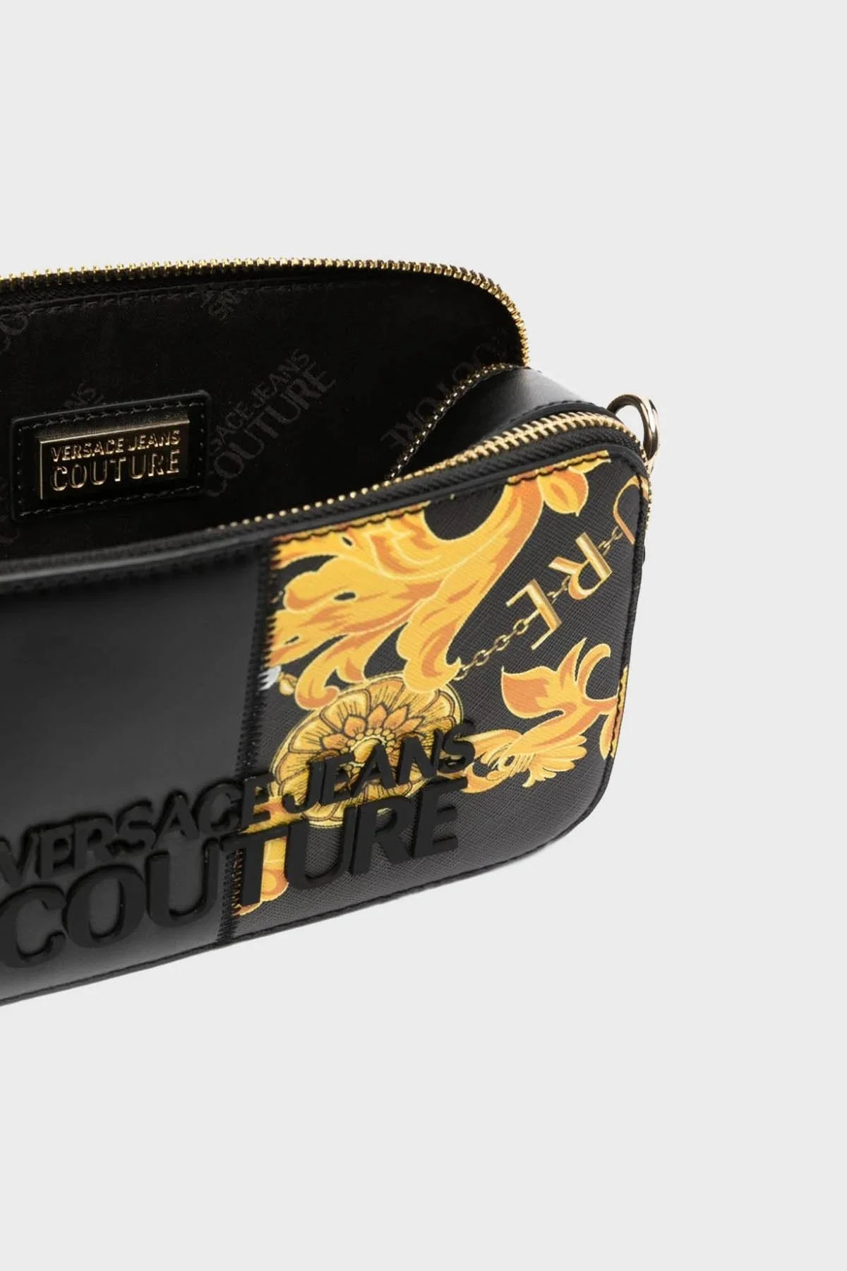Versace Jeans Couture Barok Desenli Çıkarılabilir Omuz Askılı Bayan Çanta 75VA4BP3 ZS820 G89 SİYAH - 5