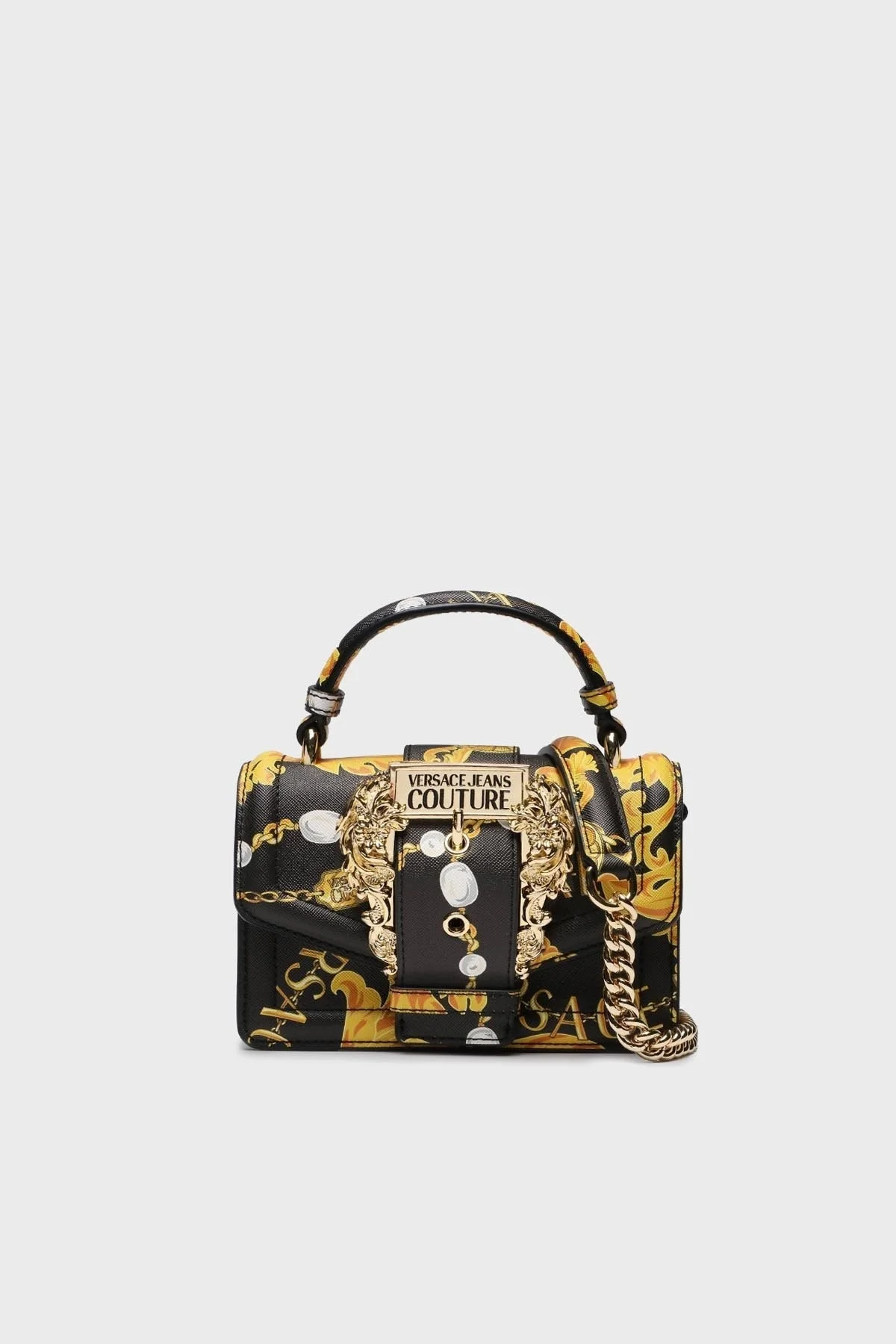 Versace Jeans Couture Barok Desenli Zincir Askılı Tote Bayan Çanta 75VA4BF6 ZS807 G89 SİYAH - 1