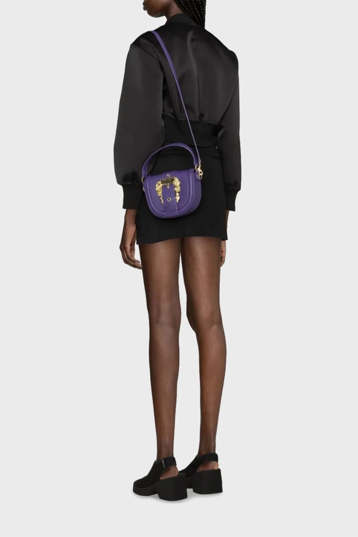 Versace Jeans Couture Barok Tokalı Çıkarılabilir Omuz Askılı Tote Bayan Çanta 75VA4BF2 ZS413 308 MOR - 2