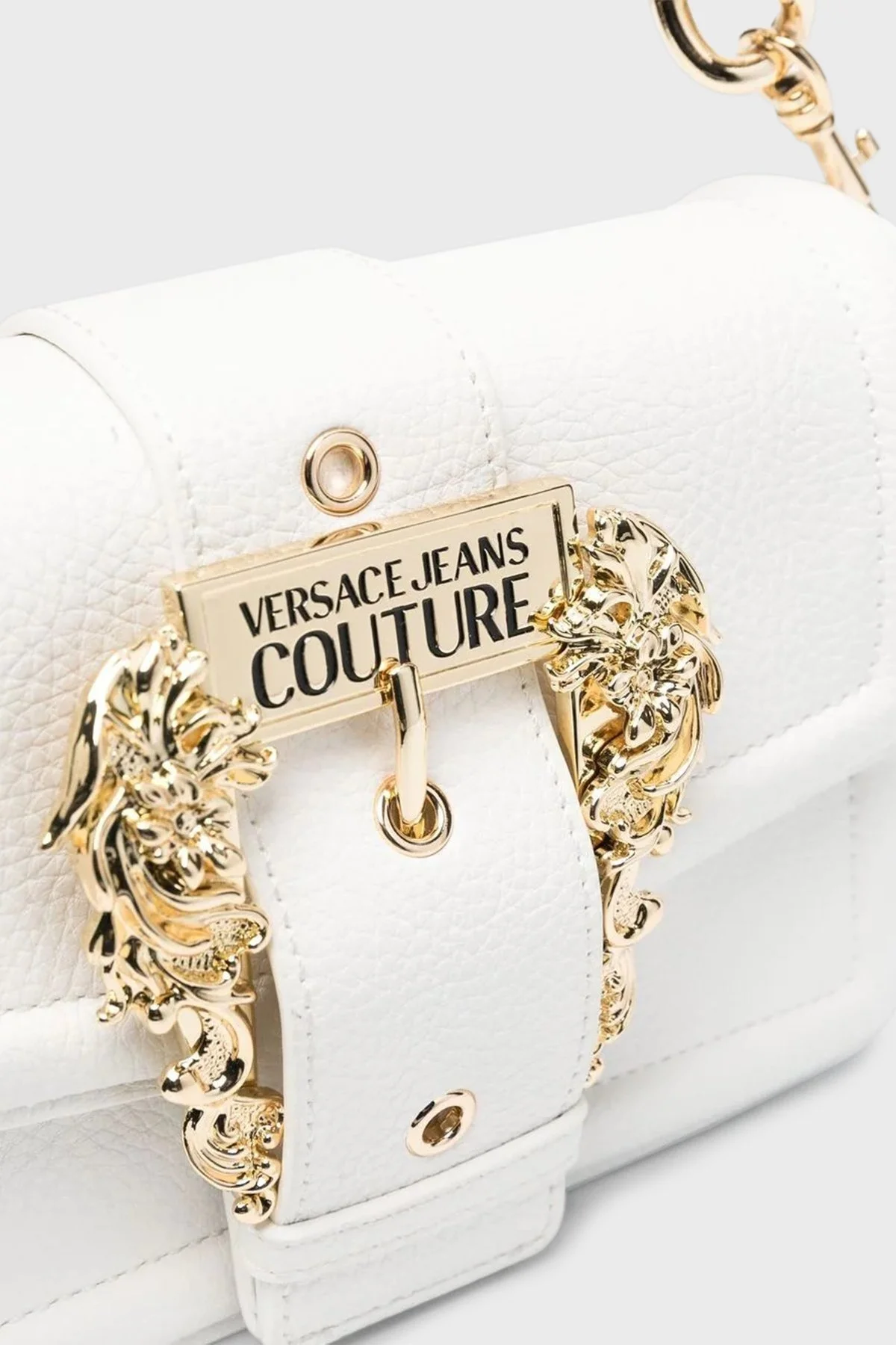 Versace Jeans Couture Barok Tokalı Çıkarılabilir Uzatma Askılı Zincirli Bayan Çanta 75VA4BFC ZS413 003 BEYAZ - 3