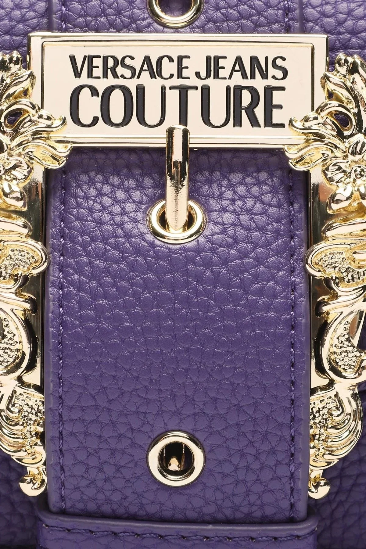 Versace Jeans Couture Barok Tokalı Çıkarılabilir Uzatma Askılı Zincirli Bayan Çanta 75VA4BFC ZS413 308 MOR - 5