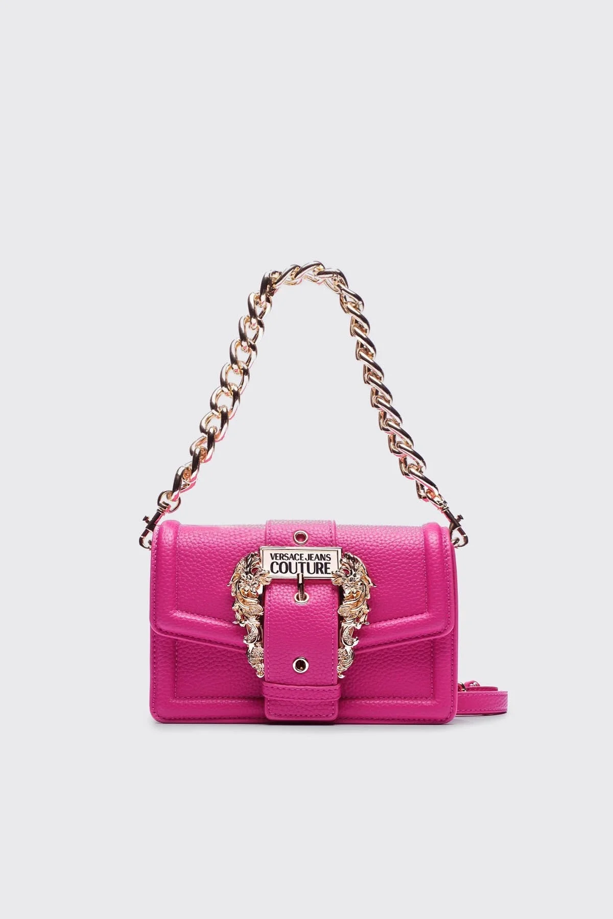 Versace Jeans Couture Barok Tokalı Çıkarılabilir Uzatma Askılı Zincirli Bayan Çanta 75VA4BFC ZS413 455 FUŞYA - 1