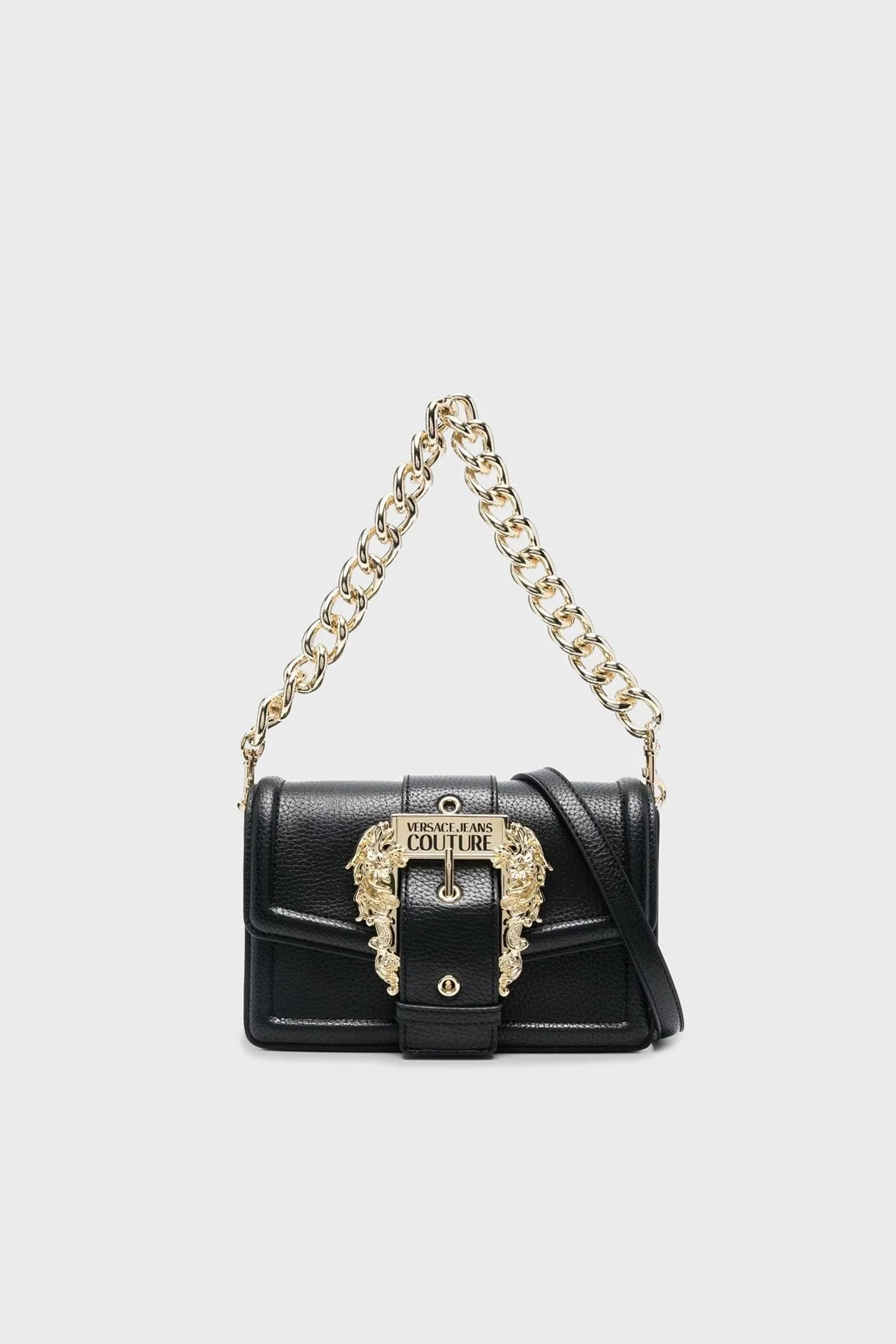 Versace Jeans Couture Barok Tokalı Çıkarılabilir Uzatma Askılı Zincirli Bayan Çanta 75VA4BFC ZS413 899 SİYAH - 1