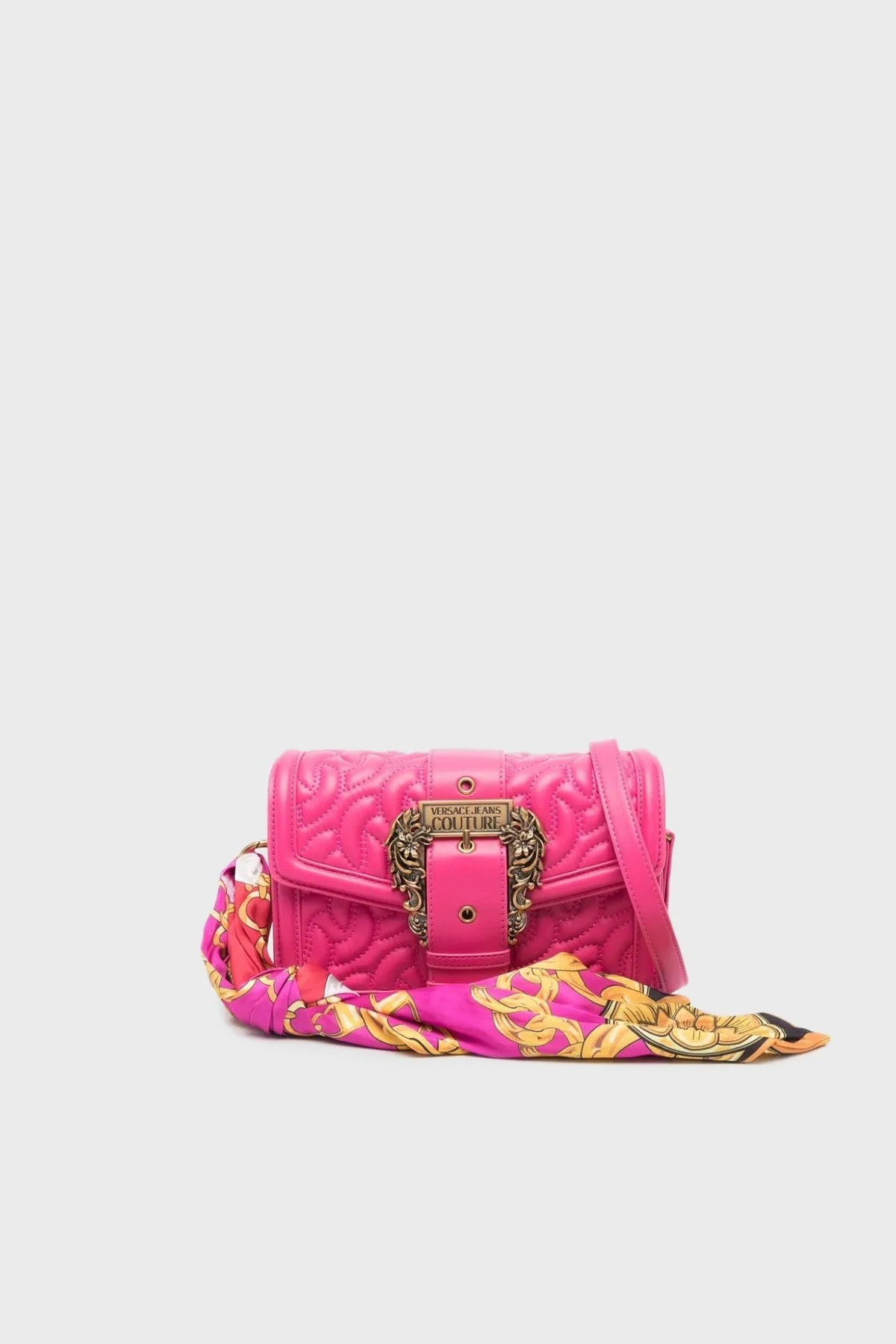 Versace Jeans Couture Barok Tokalı Fularlı Kapitone Bayan Çanta 75VA4BF1 ZS803 455 FUŞYA - 1