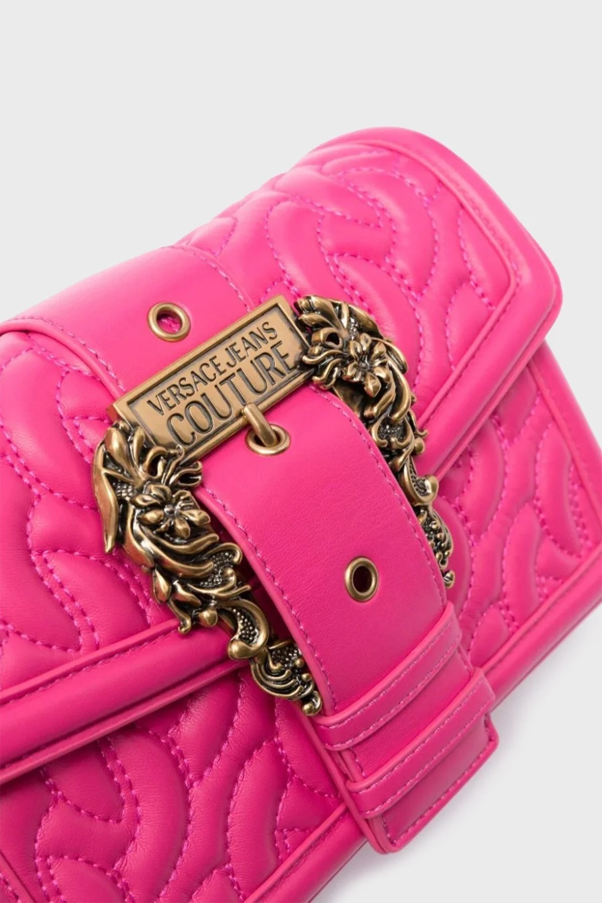 Versace Jeans Couture Barok Tokalı Fularlı Kapitone Bayan Çanta 75VA4BF1 ZS803 455 FUŞYA - 4