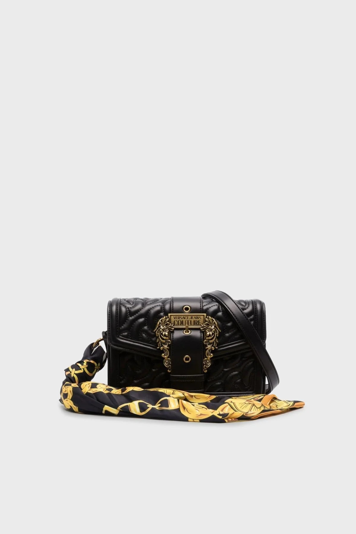 Versace Jeans Couture Barok Tokalı Fularlı Kapitone Bayan Çanta 75VA4BF1 ZS803 899 SİYAH - 1