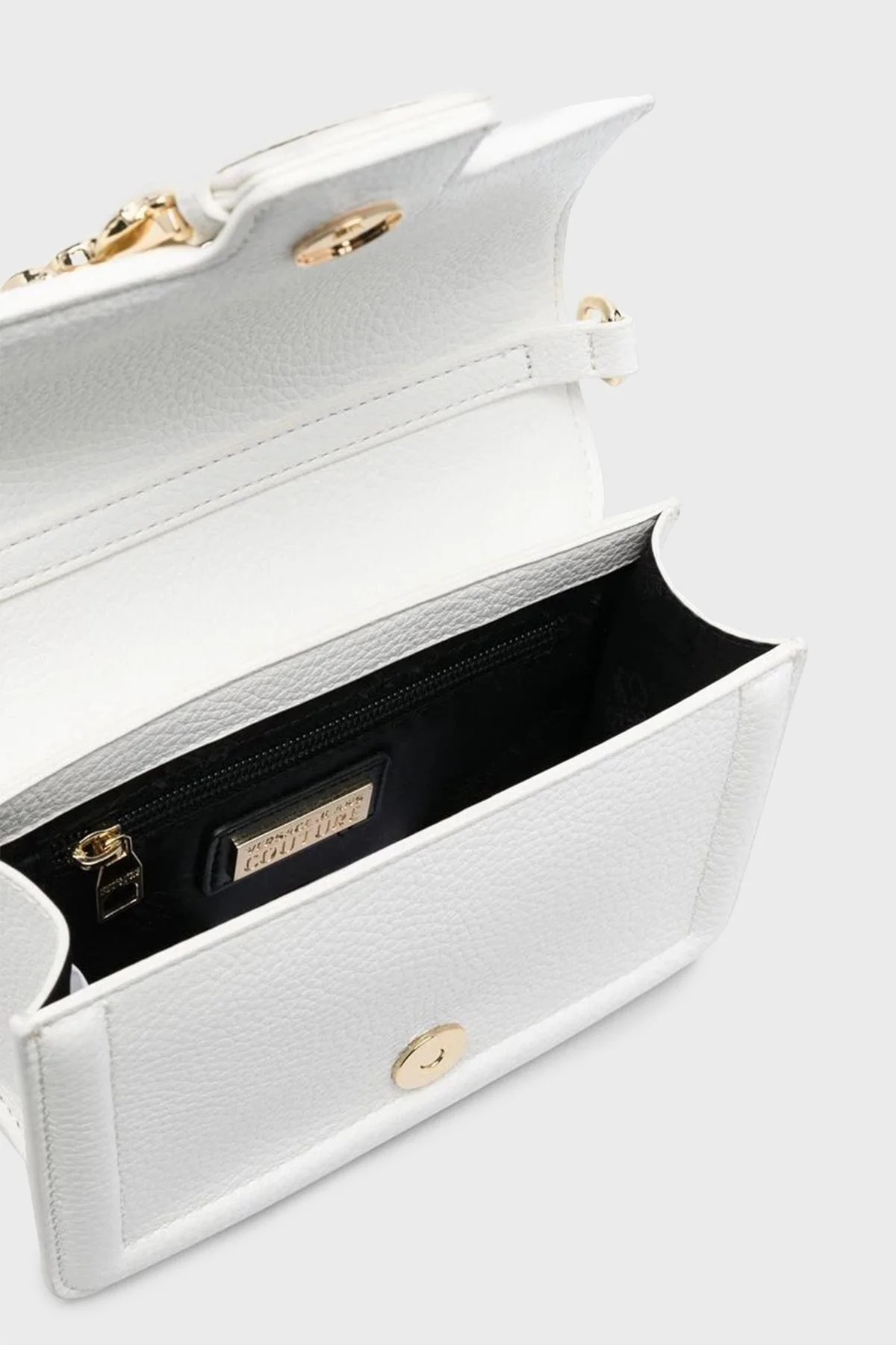 Versace Jeans Couture Barok Tokalı Zincir Askılı Bayan Çanta 75VA4BF6 ZS413 003 BEYAZ - 5