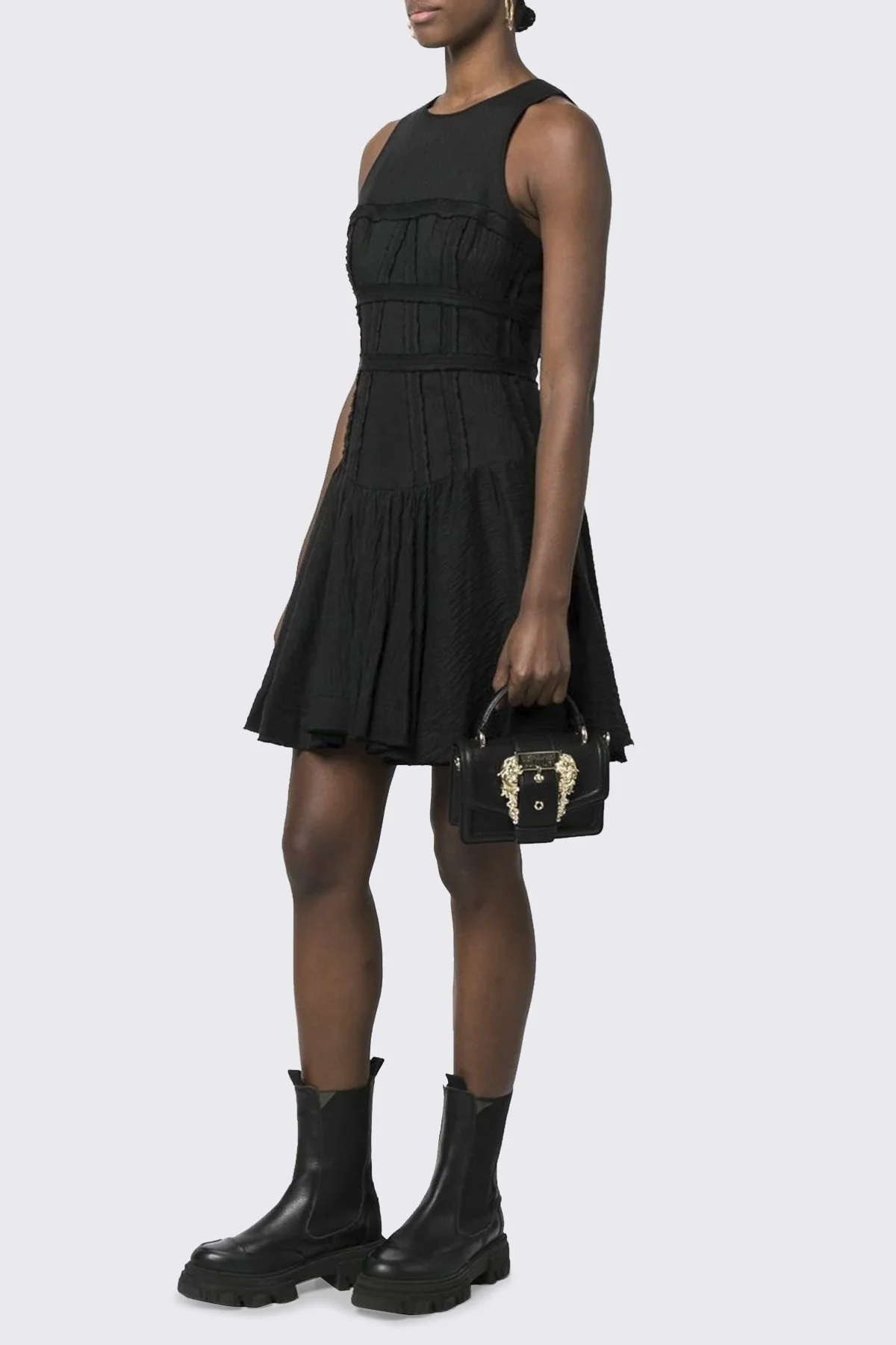 Versace Jeans Couture Barok Tokalı Zincir Askılı Bayan Çanta 75VA4BF6 ZS413 899 SİYAH - 2