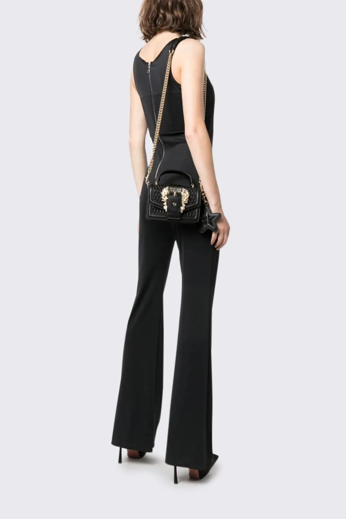 Versace Jeans Couture Barok Tokalı Zincir Askılı Bayan Çanta 75VA4BF6 ZS818 899 SİYAH - 2