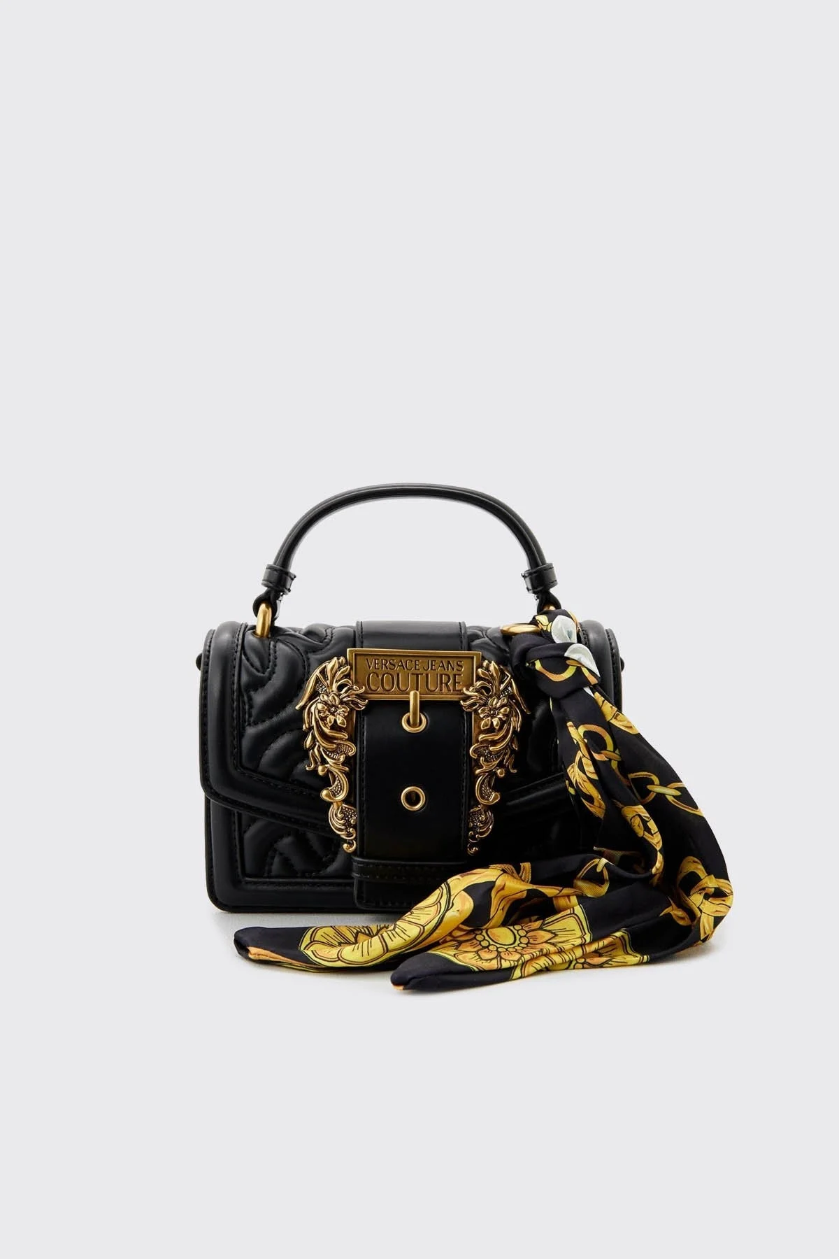 Versace Jeans Couture Barok Tokalı Zincir Askılı Fularlı Tote Bayan Çanta 75VA4BF6 ZS803 899 SİYAH - 1