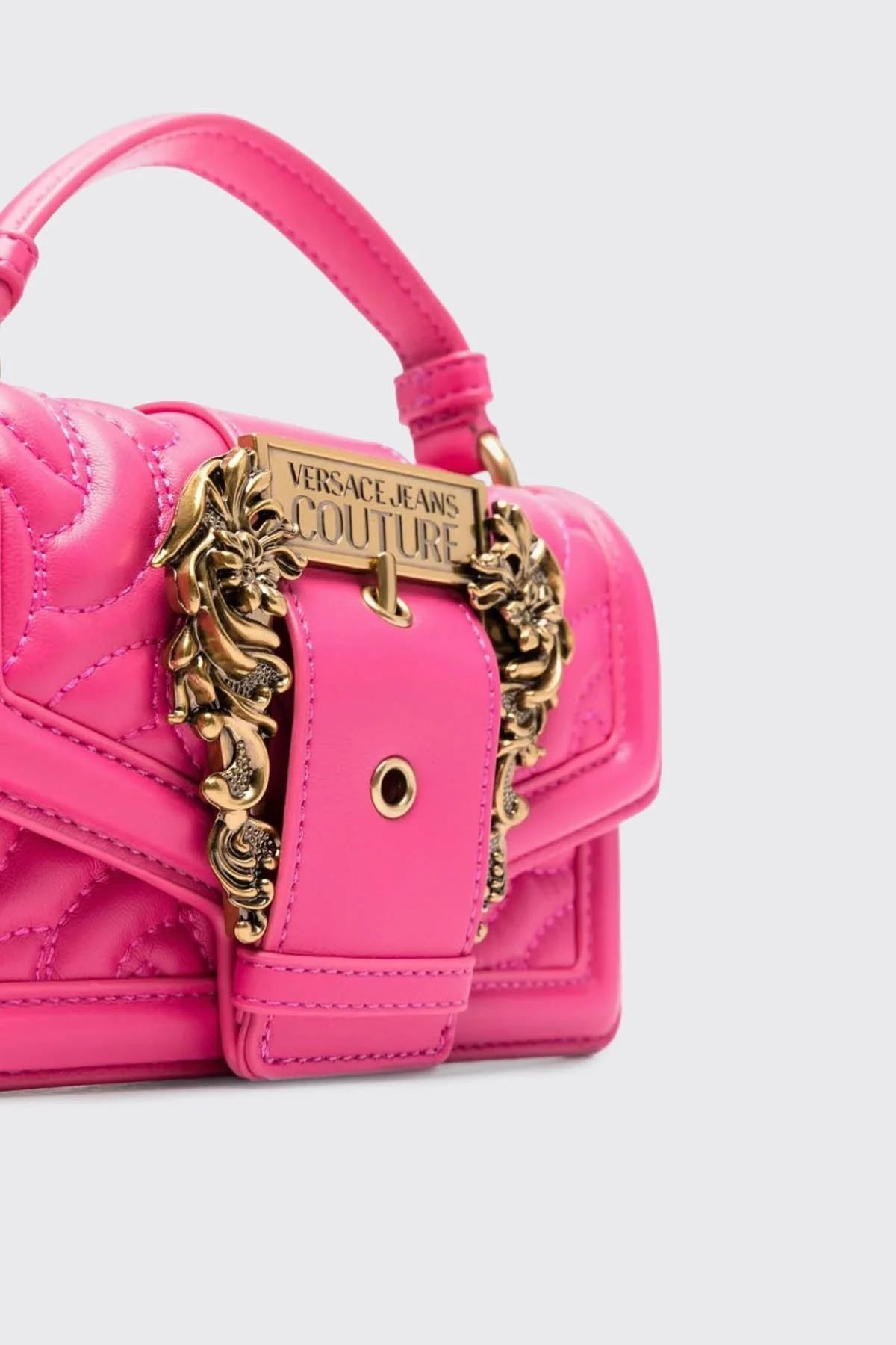 Versace Jeans Couture Barok Tokalı Zincir Askılı Fularlı Tote Bayan Çanta 75VA4BF6 ZS8034 55 FUŞYA - 4
