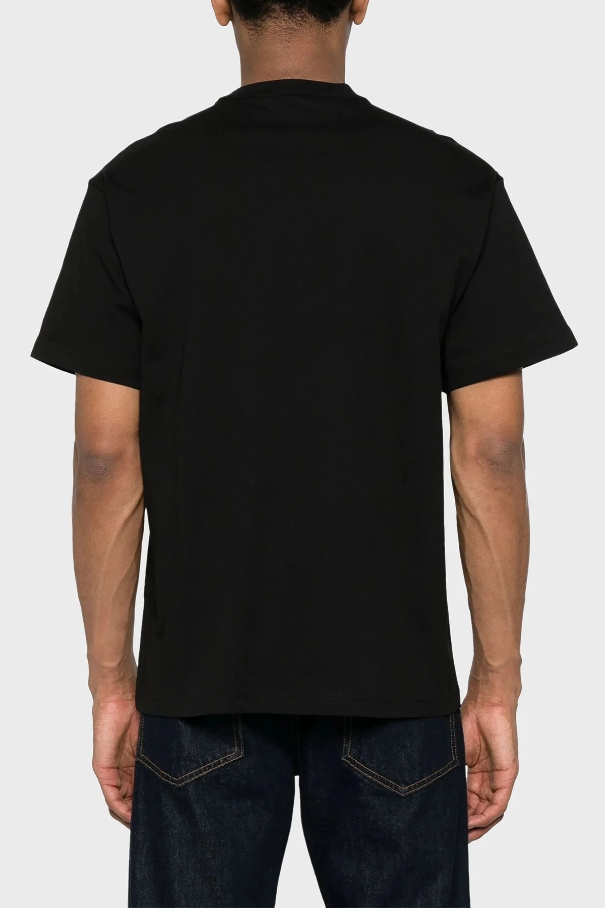 Versace Jeans Couture Bisiklet Yaka Pamuklu Regular Fit Erkek T Shirt 76GAHE05 CJ00E 899 SİYAH - 3