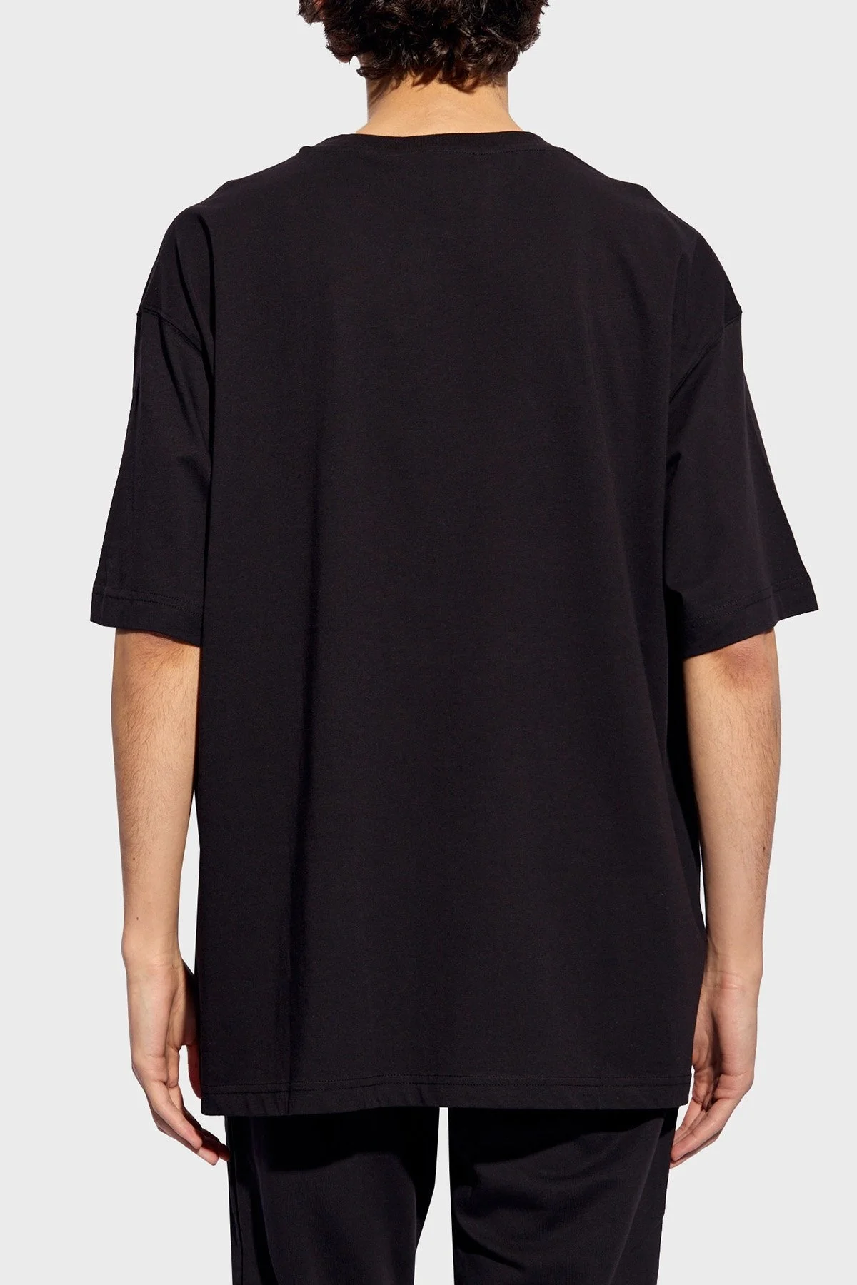 Versace Jeans Couture Bisiklet Yaka Pamuklu Relaxed Fit Erkek T Shirt 76GAHT03 CJ00T G89 SİYAH - 2