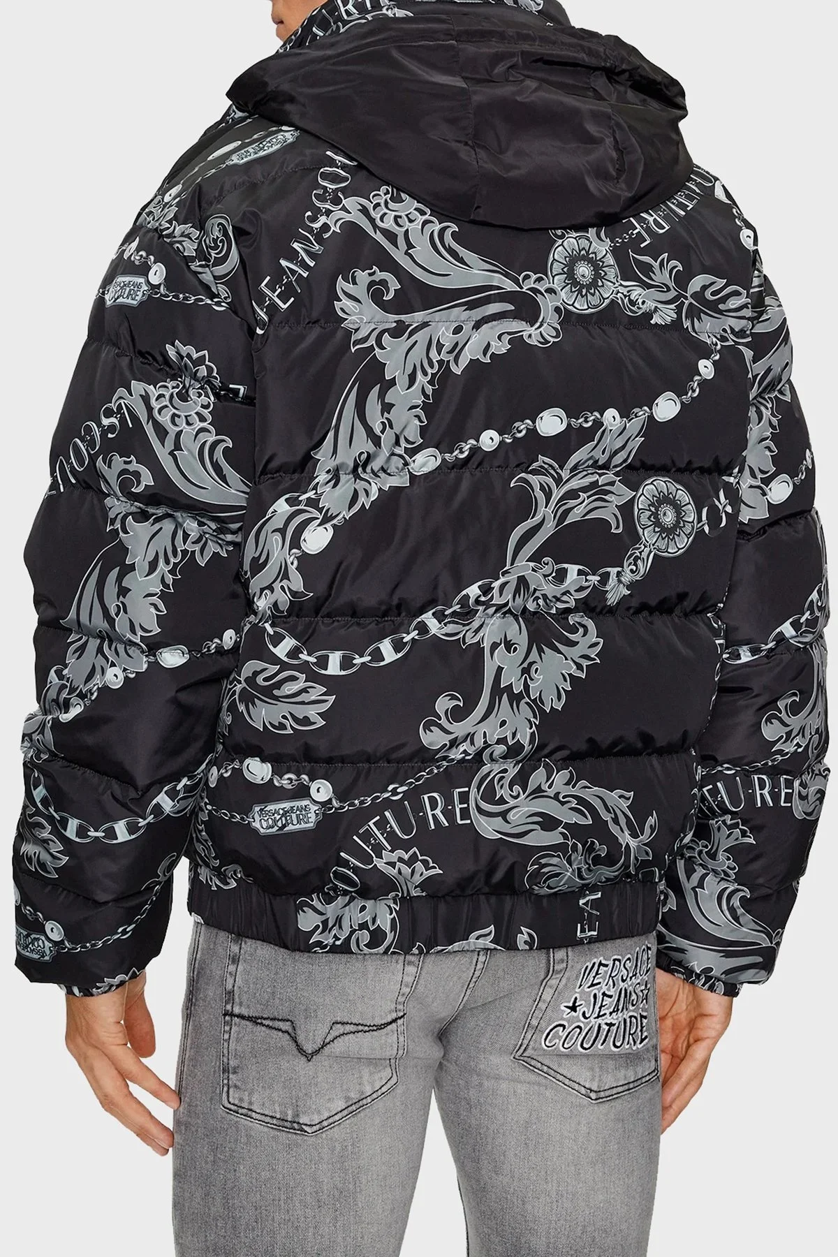 Versace Jeans Couture Çift Taraflı Kuş Tüyü Dolgulu Erkek Mont 75GAUD04 CQS70 899 SİYAH - 3