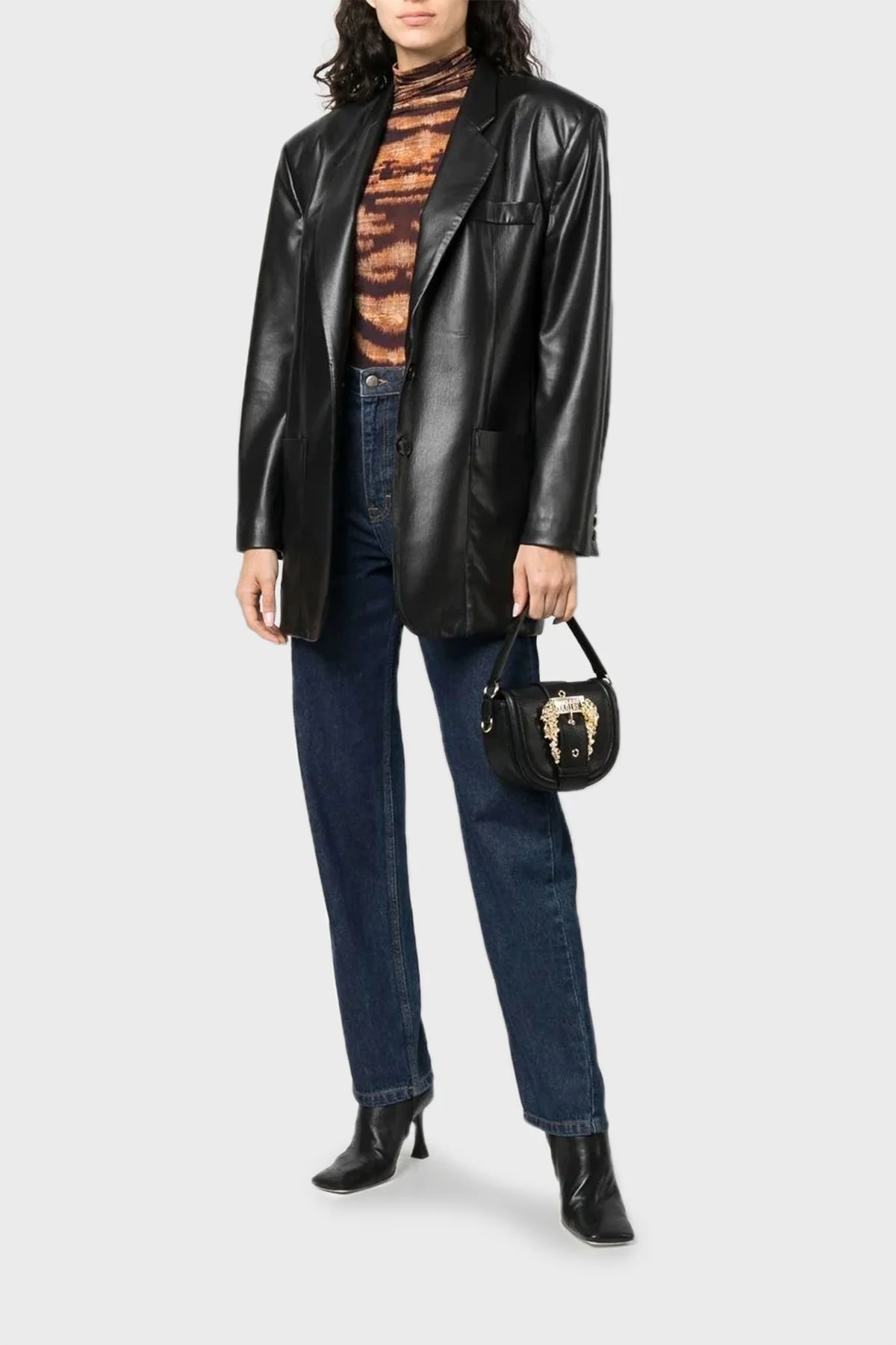 Versace Jeans Couture Çıkarılabilir Omuz Askılı Bayan Çanta 73VA4BF2 ZS413 899 SİYAH - 2