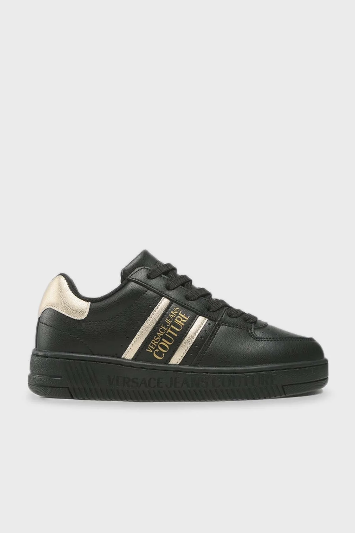 Versace Jeans Couture Deri Sneaker Bayan Ayakkabı 73VA3SJ7 ZP158 G89 SİYAH - 1
