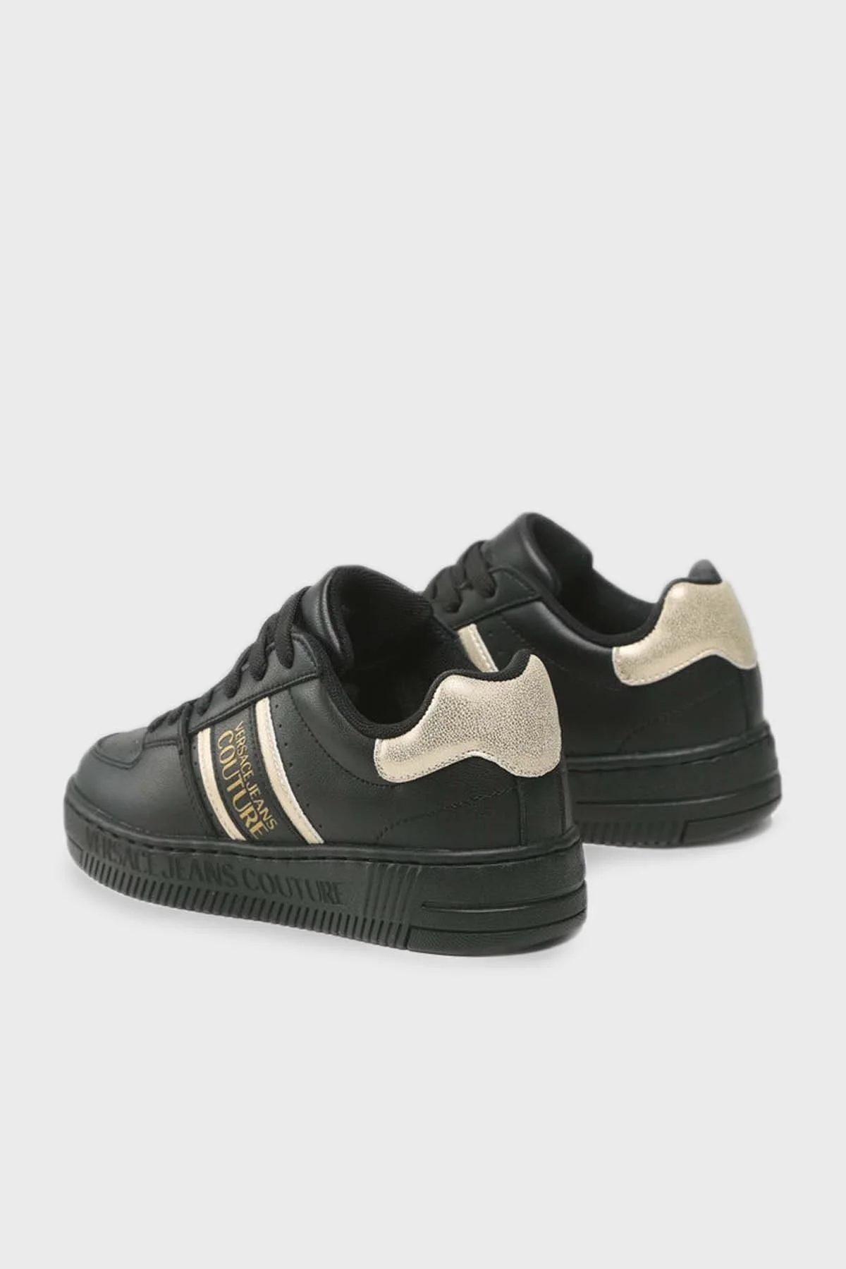 Versace Jeans Couture Deri Sneaker Bayan Ayakkabı 73VA3SJ7 ZP158 G89 SİYAH - 3