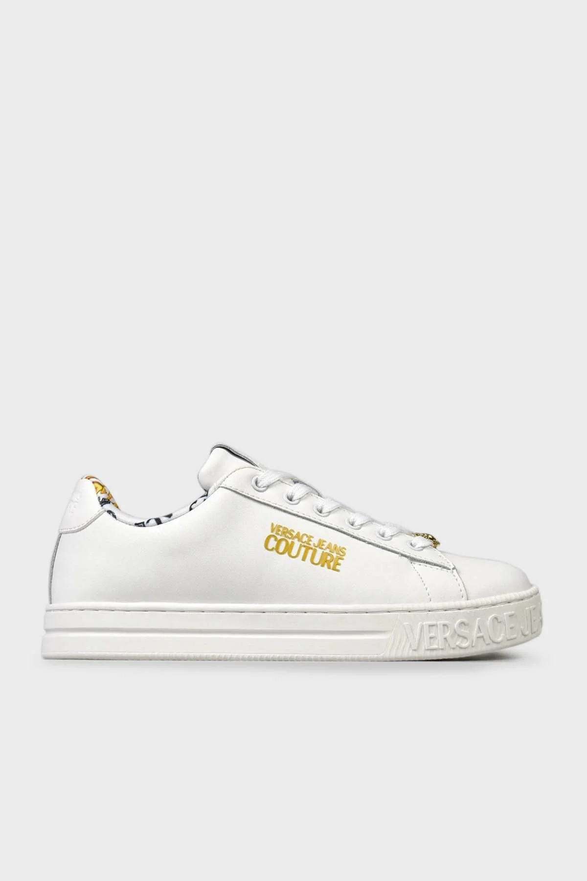 Versace Jeans Couture Deri Sneaker Bayan Ayakkabı 76VA3SKL ZPA48 003 BEYAZ - 1