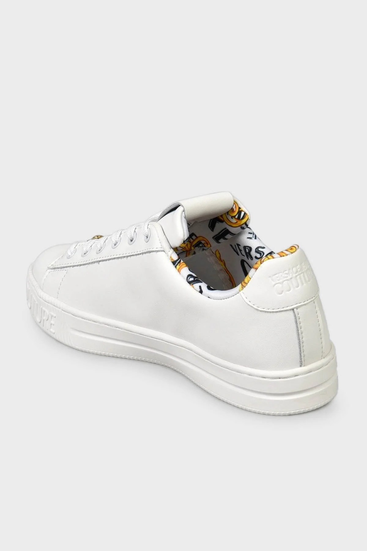 Versace Jeans Couture Deri Sneaker Bayan Ayakkabı 76VA3SKL ZPA48 003 BEYAZ - 3
