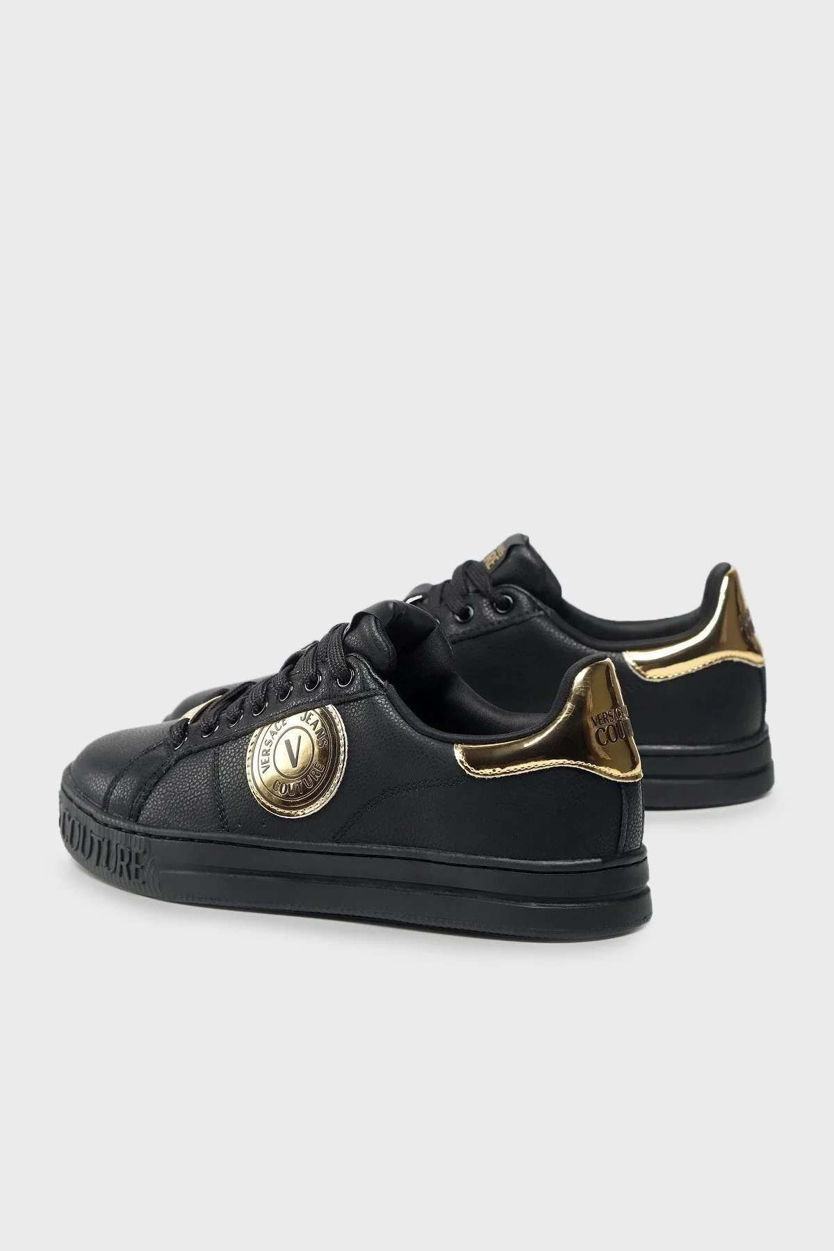 Versace Jeans Couture Deri Sneaker Erkek Ayakkabı 73YA3SK1 ZP165 G89 SİYAH - 3