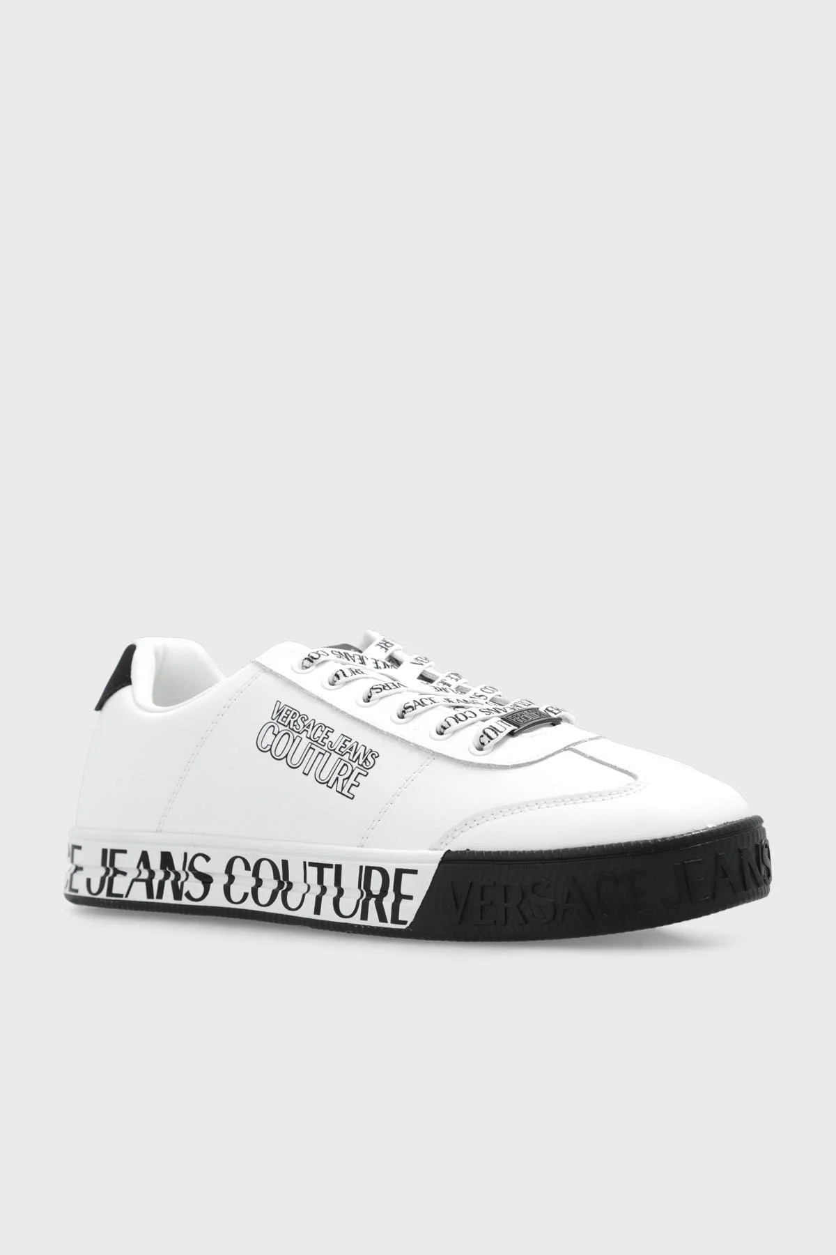 Versace Jeans Couture Deri Sneaker Erkek Ayakkabı 76YA3SK6 ZPA56 003 BEYAZ - 3