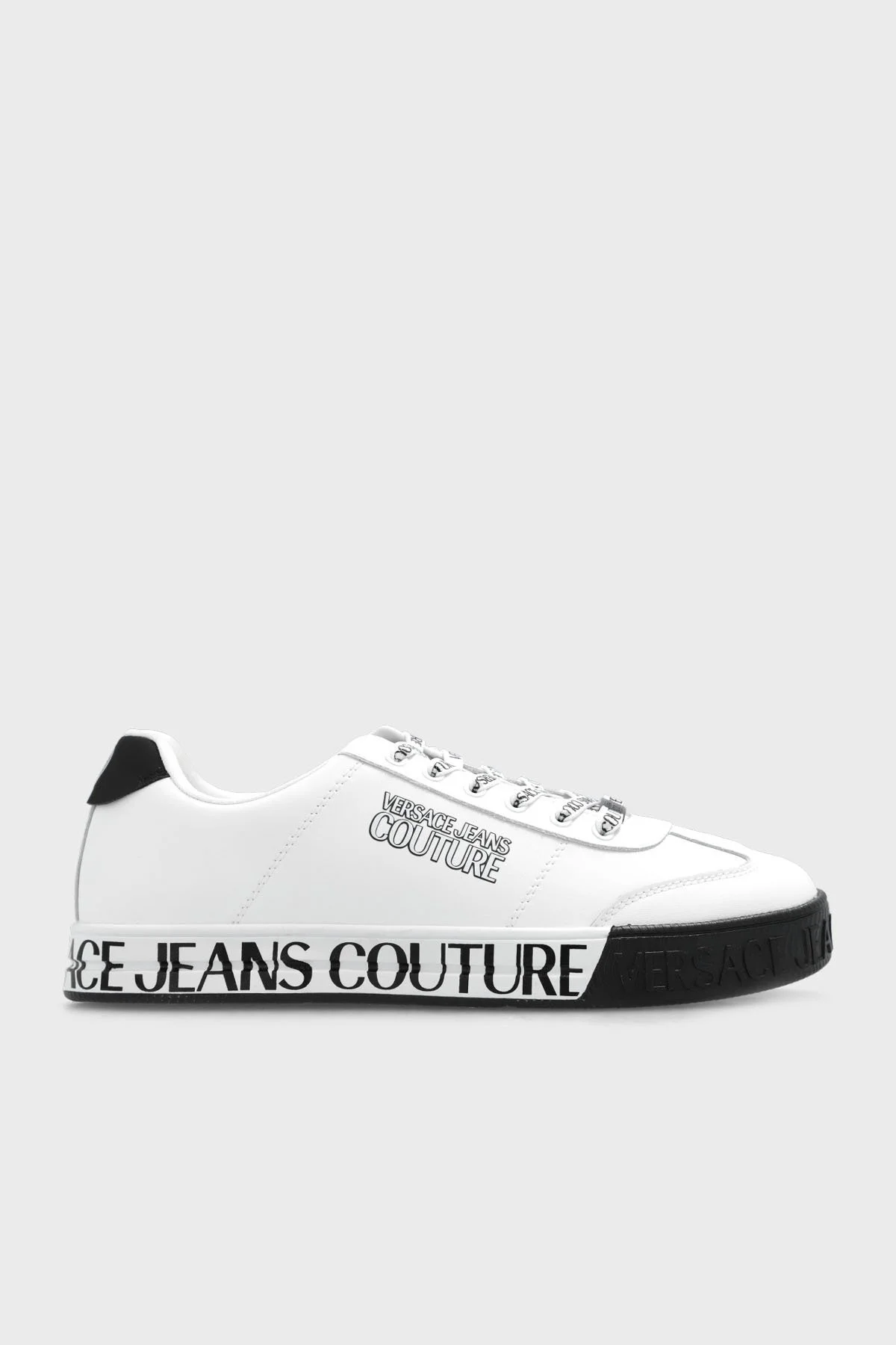 Versace Jeans Couture Deri Sneaker Erkek Ayakkabı 76YA3SK6 ZPA56 003 BEYAZ - 6