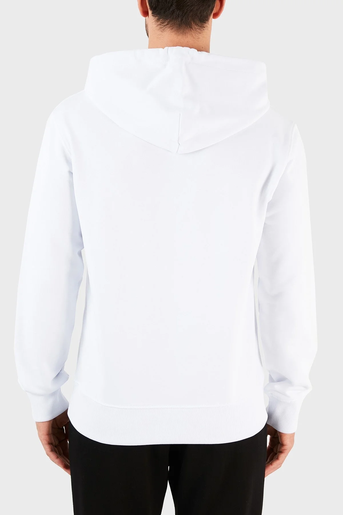 Versace Jeans Couture Logolu Kapüşonlu % 100 Pamuk Erkek Sweat B7GWA7TW 30318 003 BEYAZ - 2