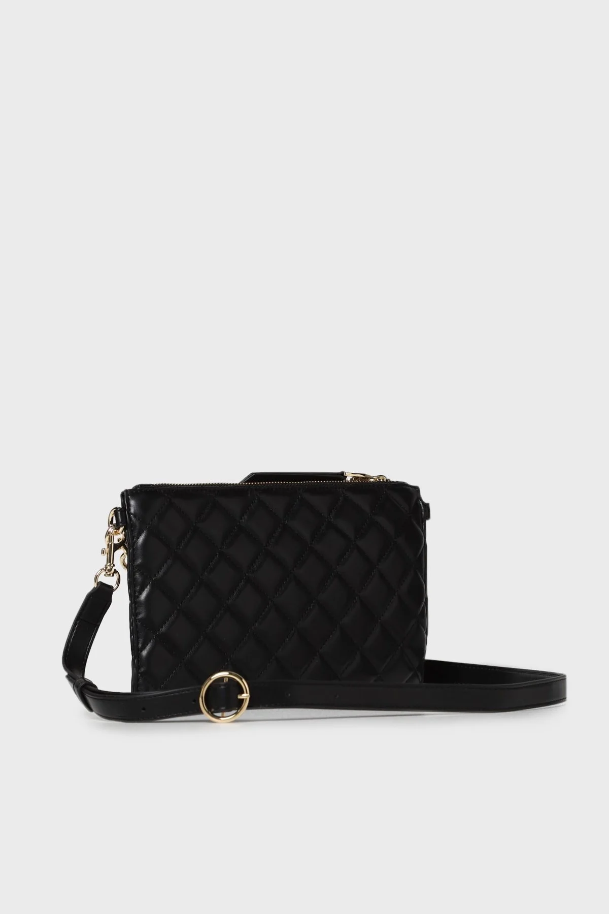 Versace Jeans Couture Fermuarlı Logolu Çıkarılabilir Uzatma Askılı Bayan Çanta 73VA4BCX ZS409 899 SİYAH - 2