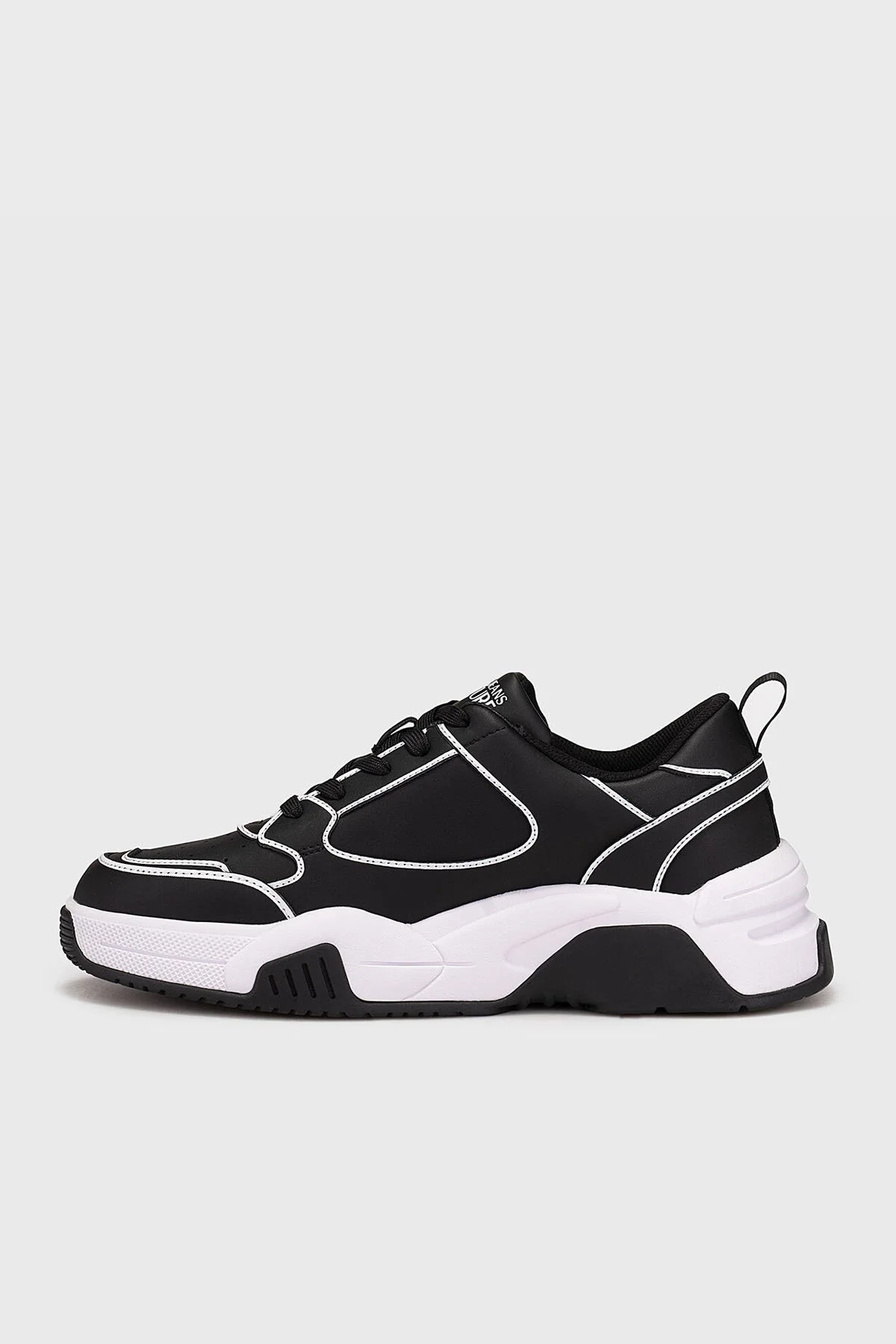 Versace Jeans Couture Hakiki Deri Sneaker Erkek Ayakkabı 74YA3SFB ZP233 899 SİYAH - 2