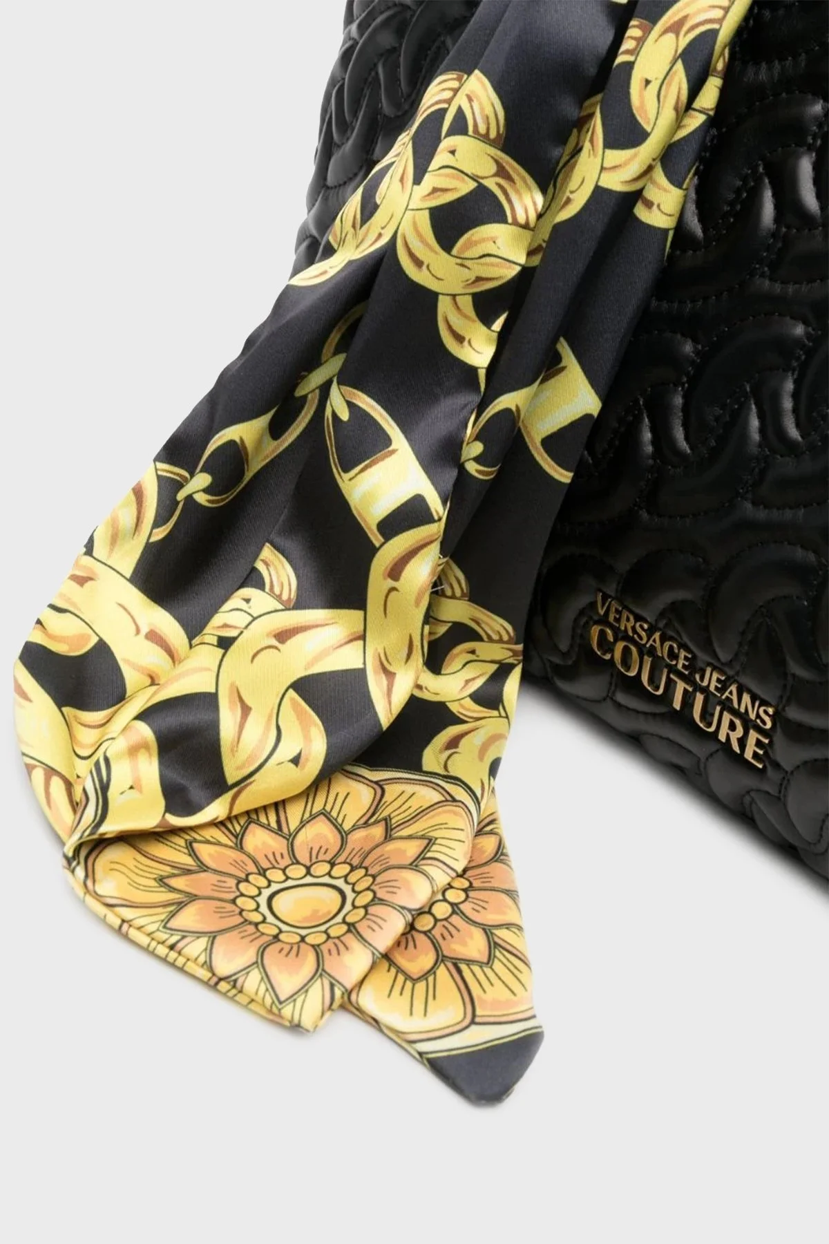 Versace Jeans Couture Logo Baskılı Fularlı Tote Bayan Çanta 75VA4BA9 ZS803 899 SİYAH - 4